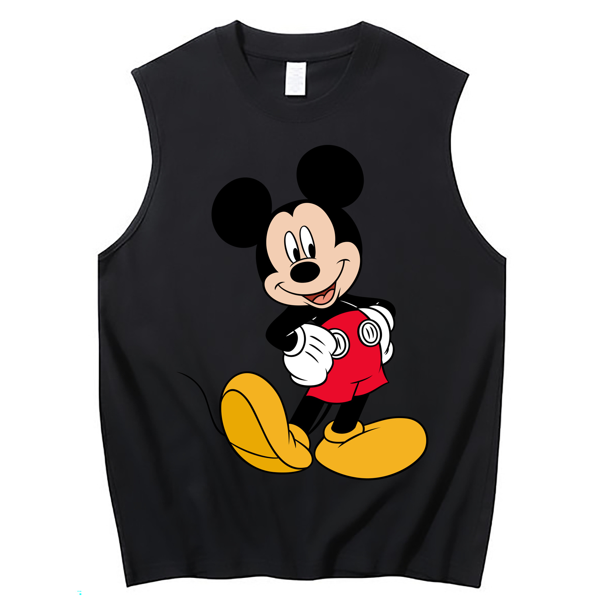 ミッキーマウス Mickey Mouse コットン100％タンクトップ（フロントプリント）
