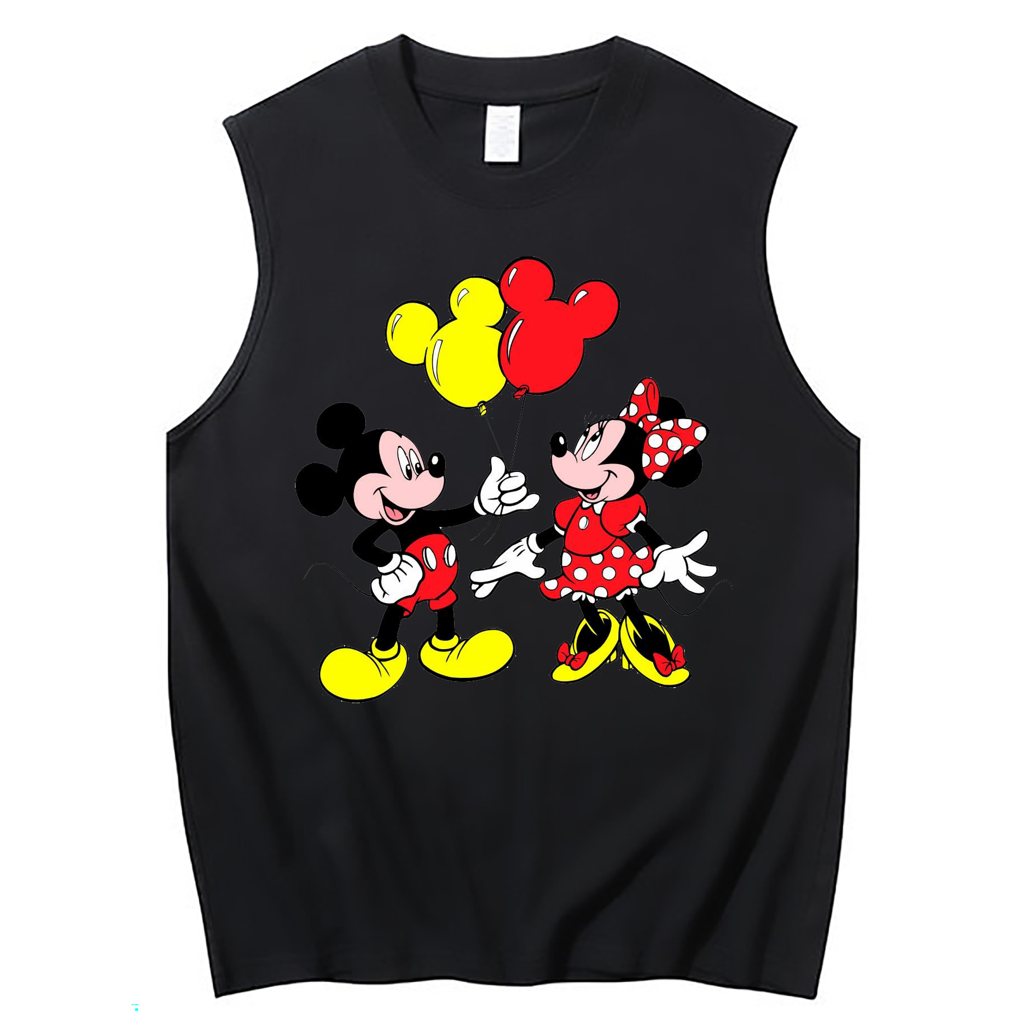 ミッキーマウス Mickey Mouse コットン100％タンクトップ（フロントプリント）