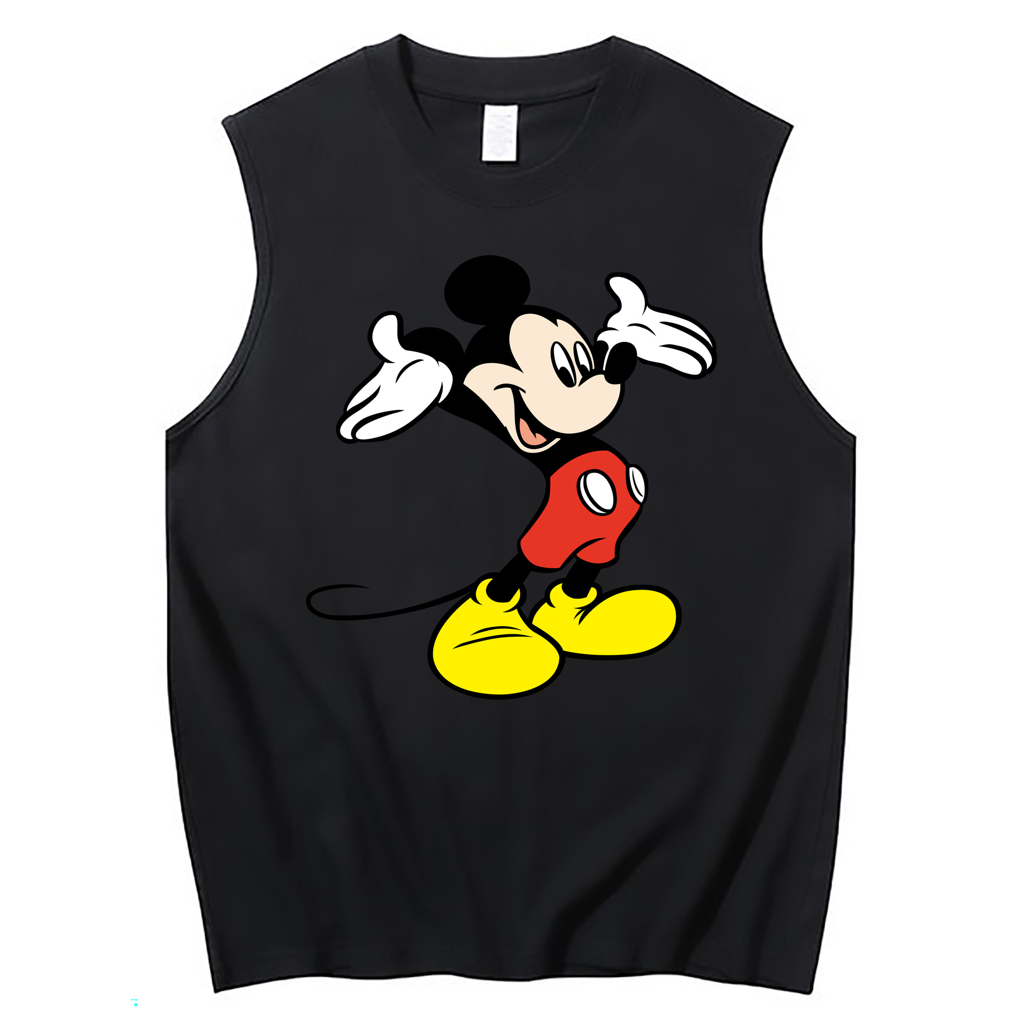 ミッキーマウス Mickey Mouse コットン100％タンクトップ（フロントプリント）