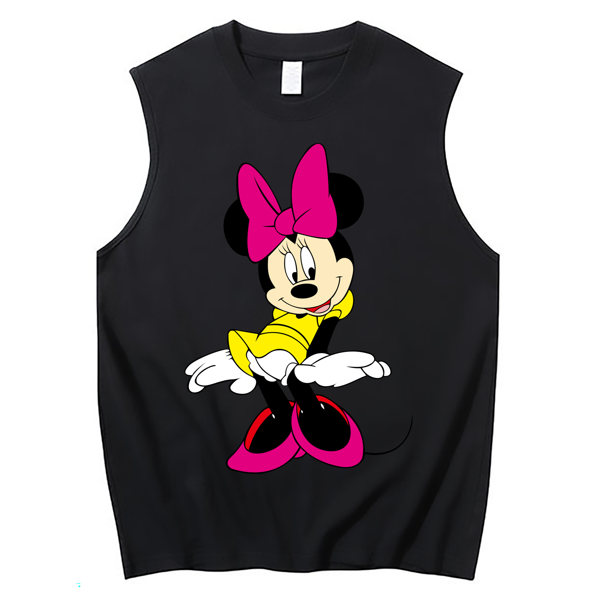 ミッキーマウス Mickey Mouse コットン100％タンクトップ（フロントプリント）