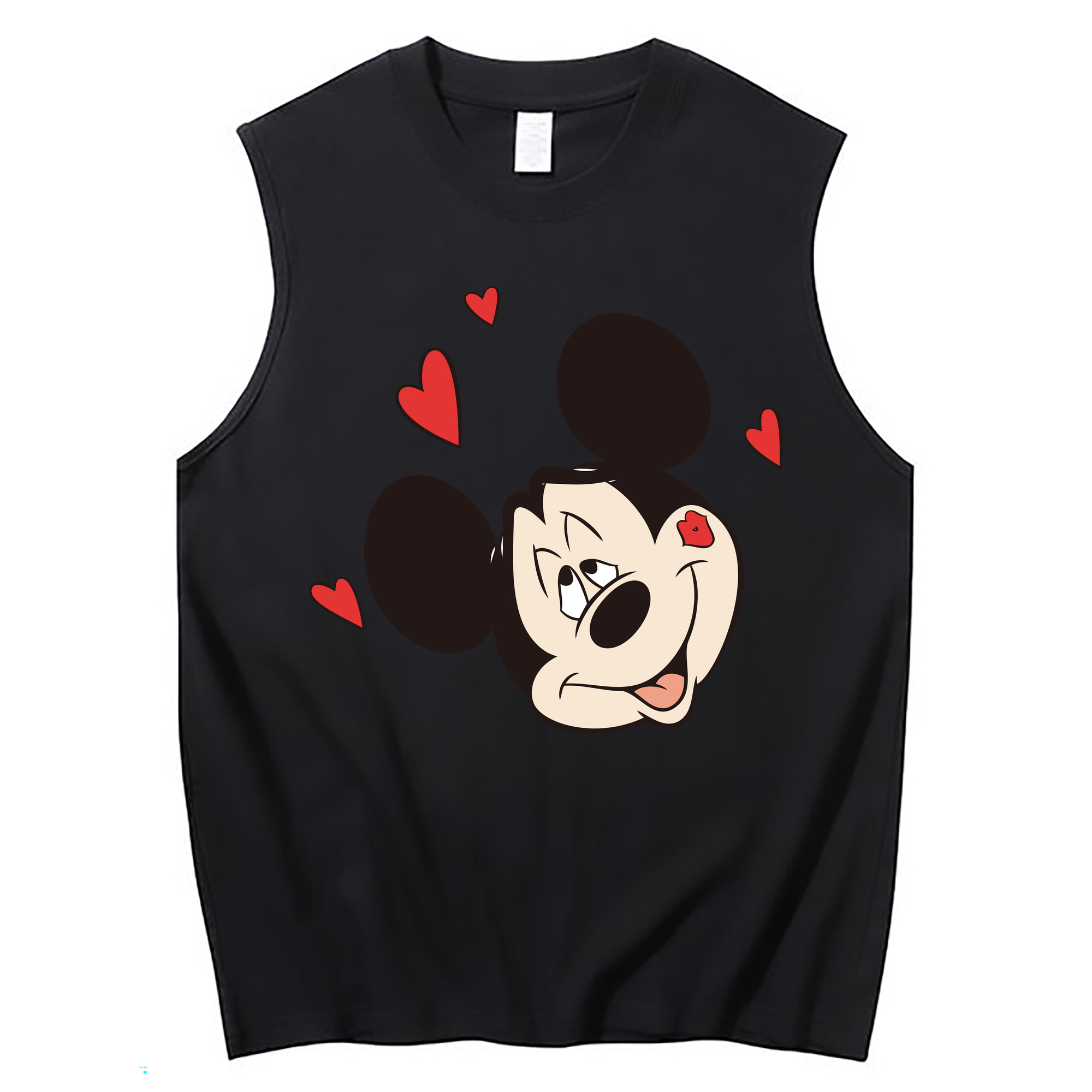 ミッキーマウス Mickey Mouse コットン100％タンクトップ（フロントプリント）