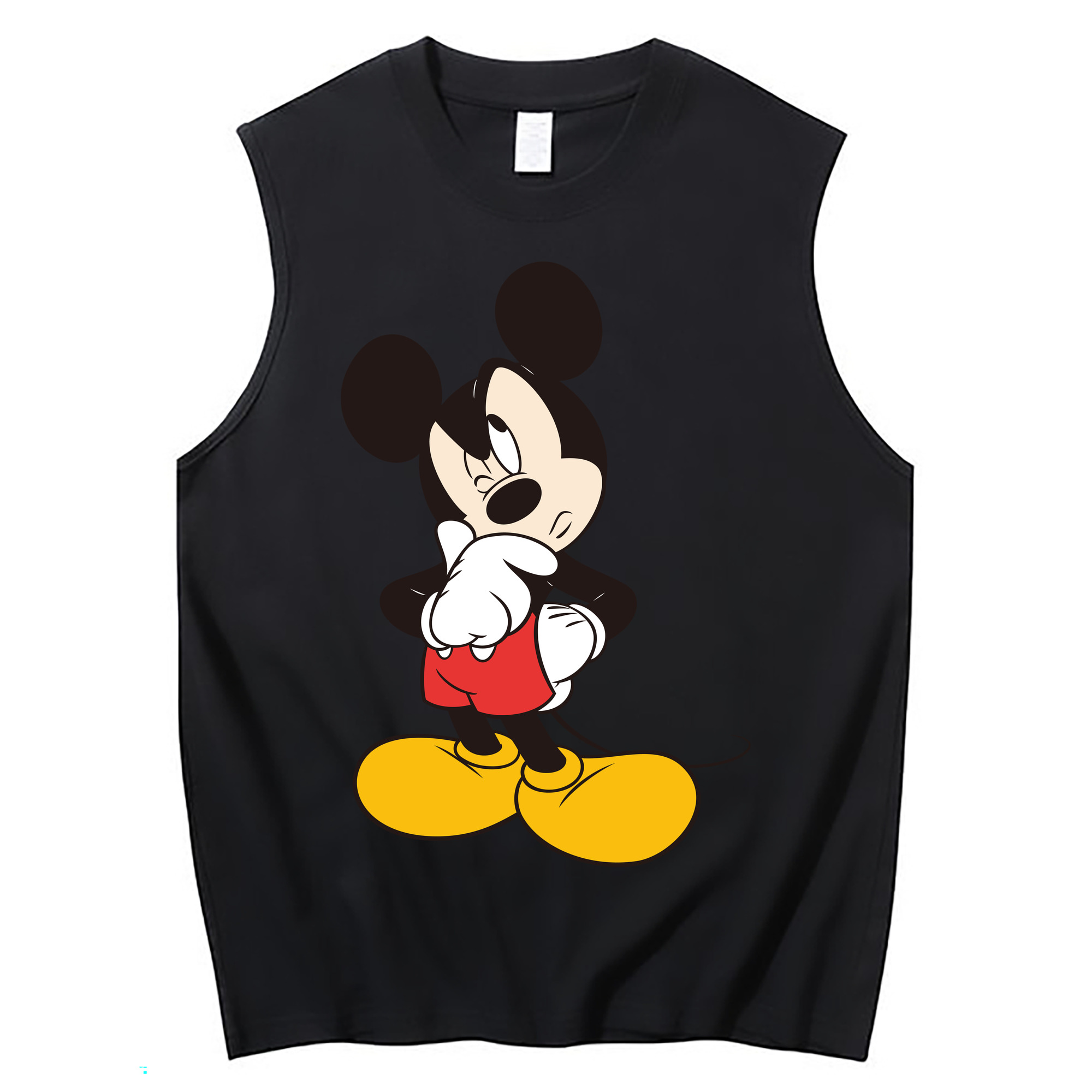 ミッキーマウス Mickey Mouse コットン100％タンクトップ（フロントプリント）