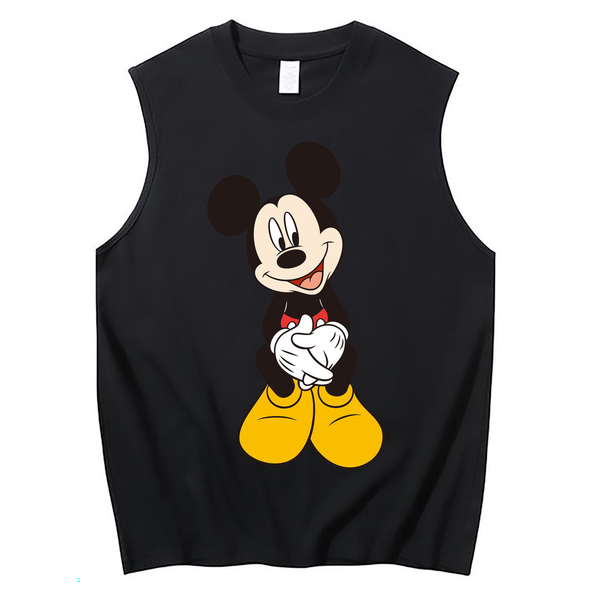 ミッキーマウス Mickey Mouse コットン100％タンクトップ（フロントプリント）