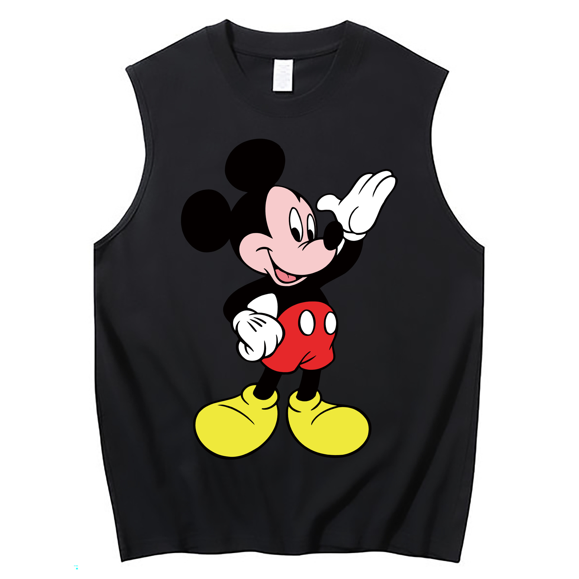 ミッキーマウス Mickey Mouse コットン100％タンクトップ（フロントプリント）