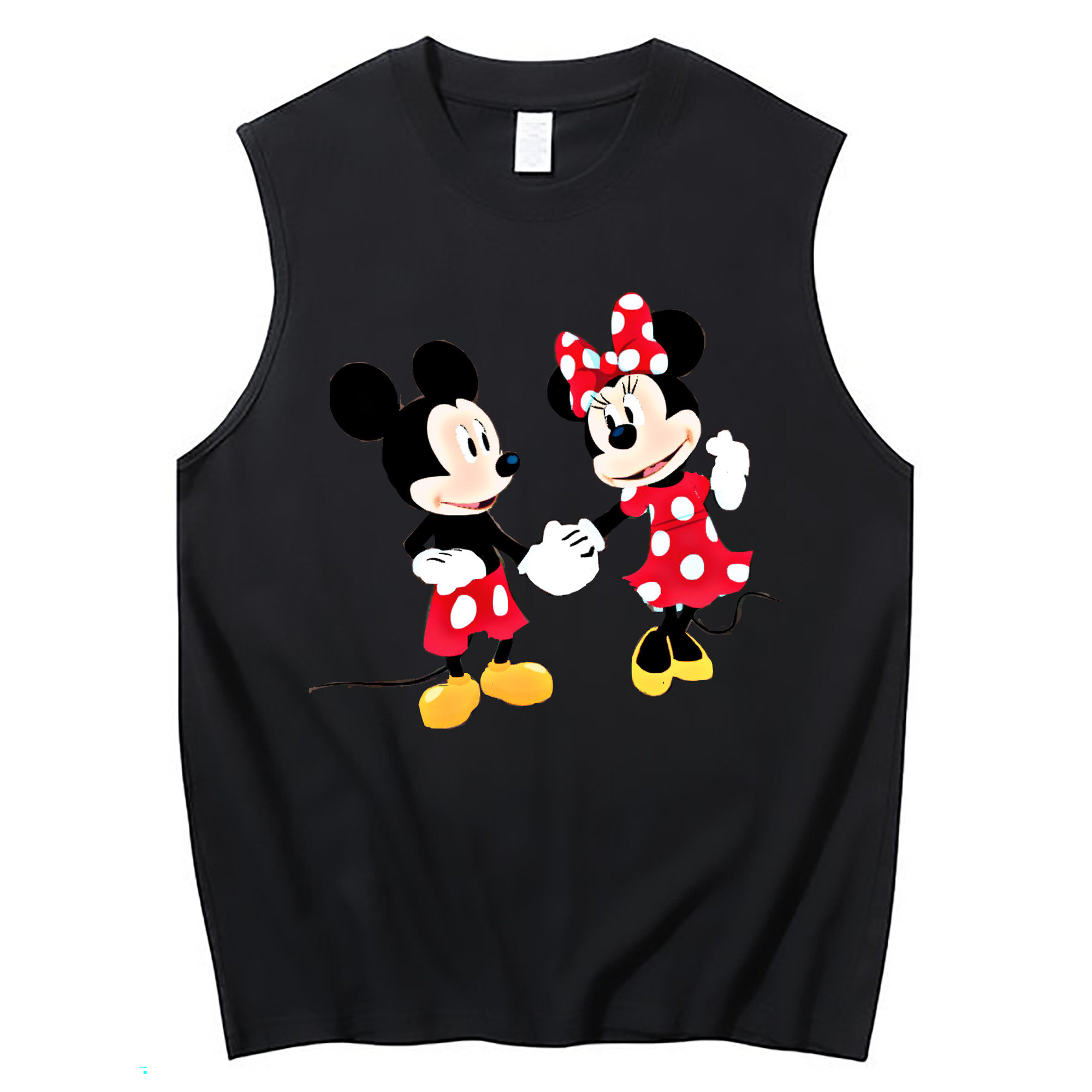 ミッキーマウス Mickey Mouse コットン100％タンクトップ（フロントプリント）