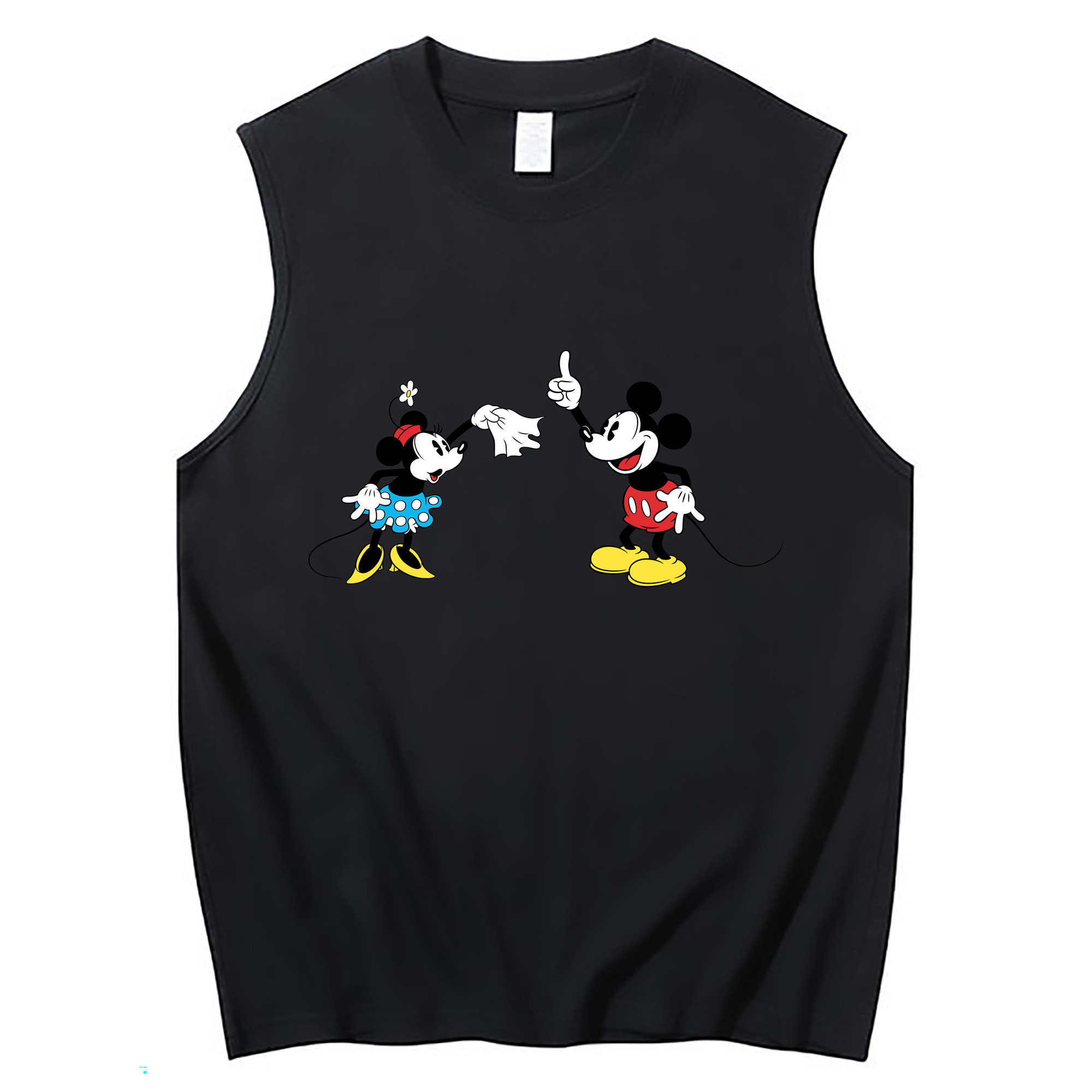 ミッキーマウス Mickey Mouse コットン100％タンクトップ（フロントプリント）
