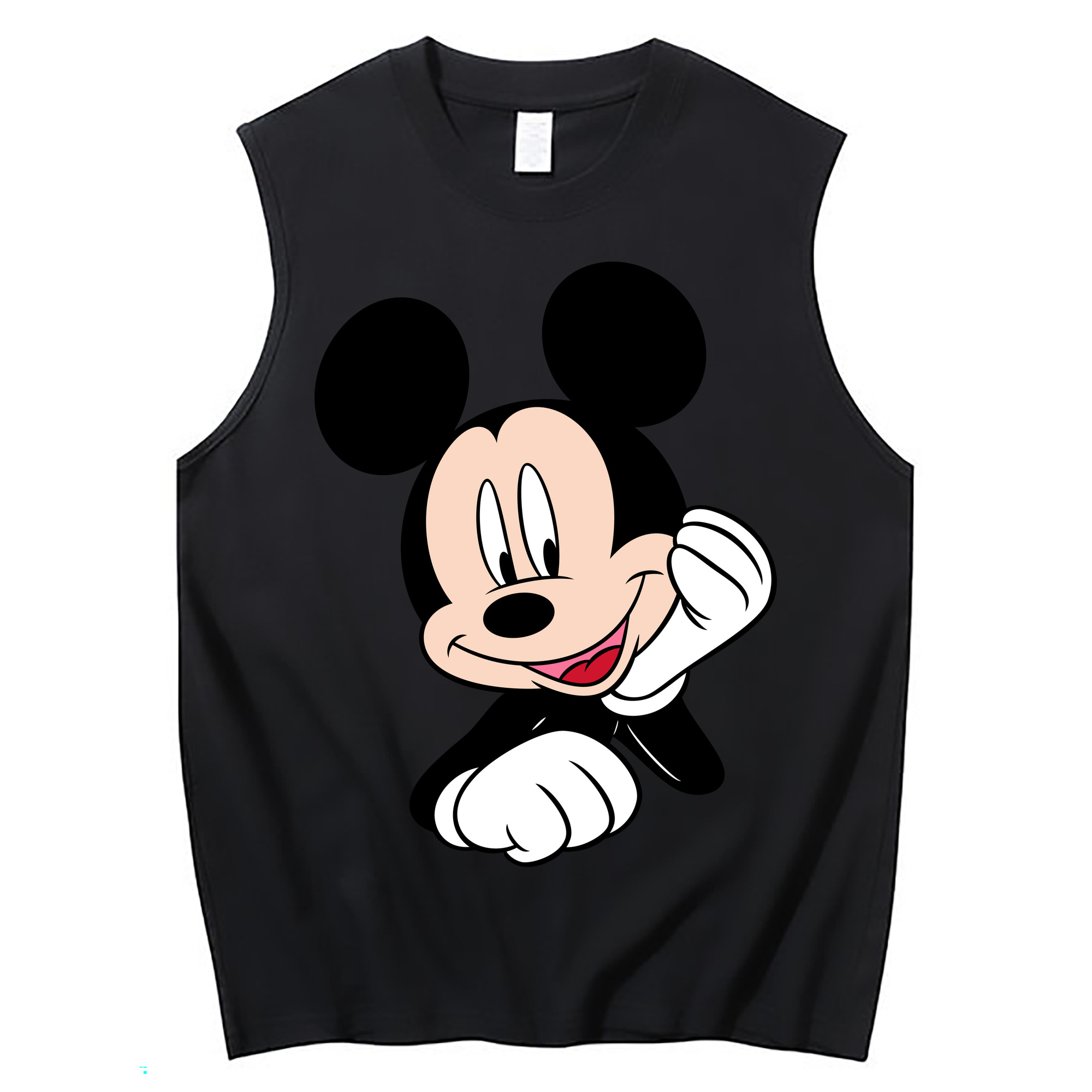 ミッキーマウス Mickey Mouse コットン100％タンクトップ（フロントプリント）