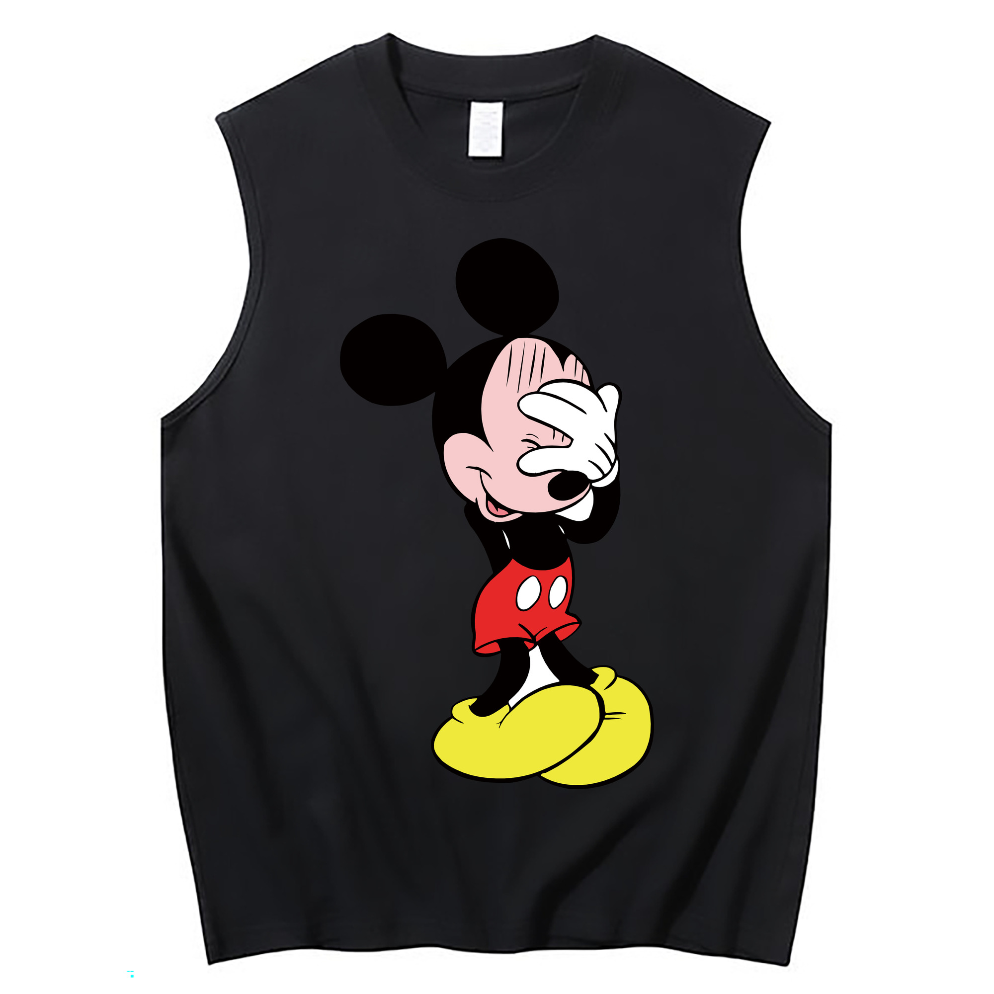 ミッキーマウス Mickey Mouse コットン100％タンクトップ（フロントプリント）