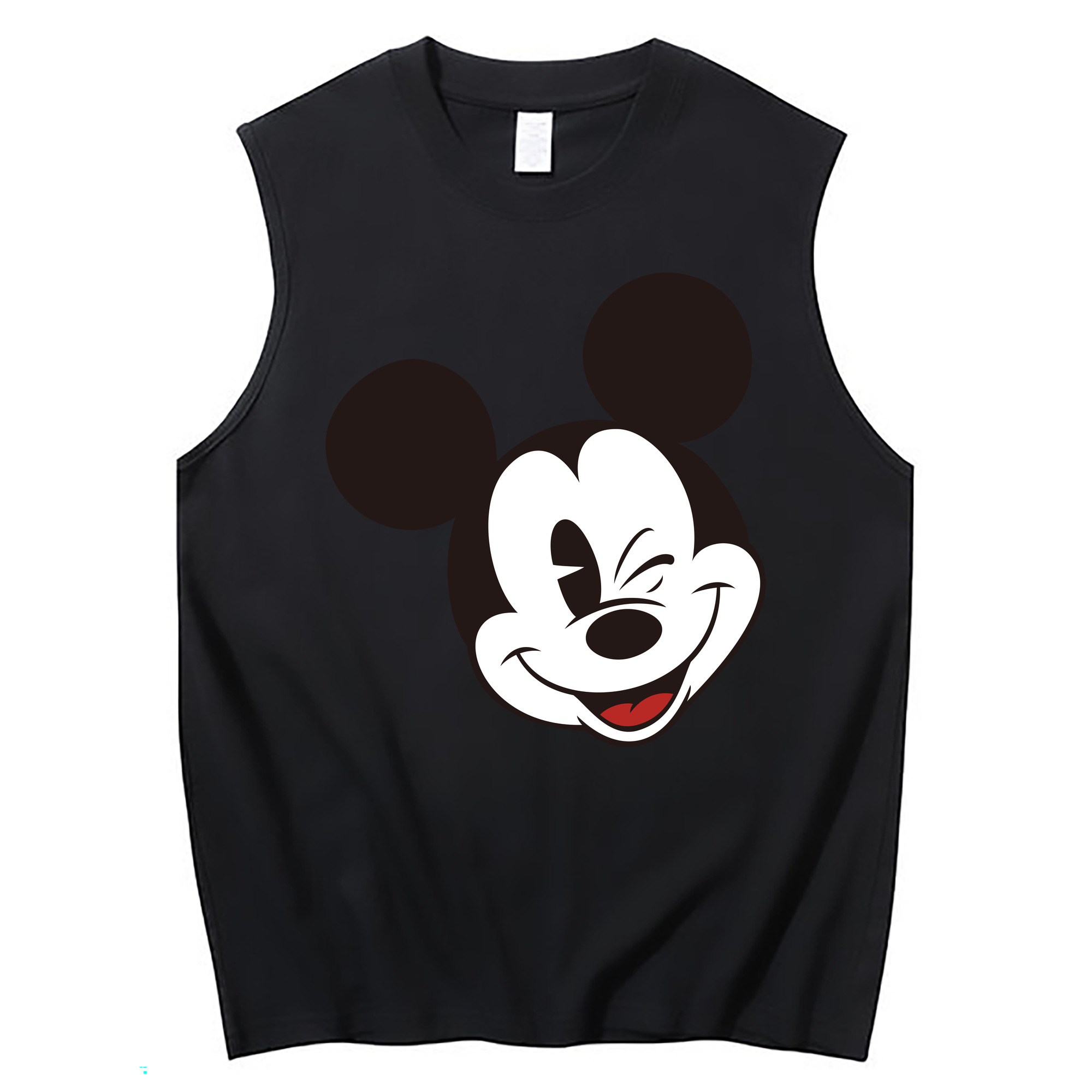 ミッキーマウス Mickey Mouse コットン100％タンクトップ（フロントプリント）