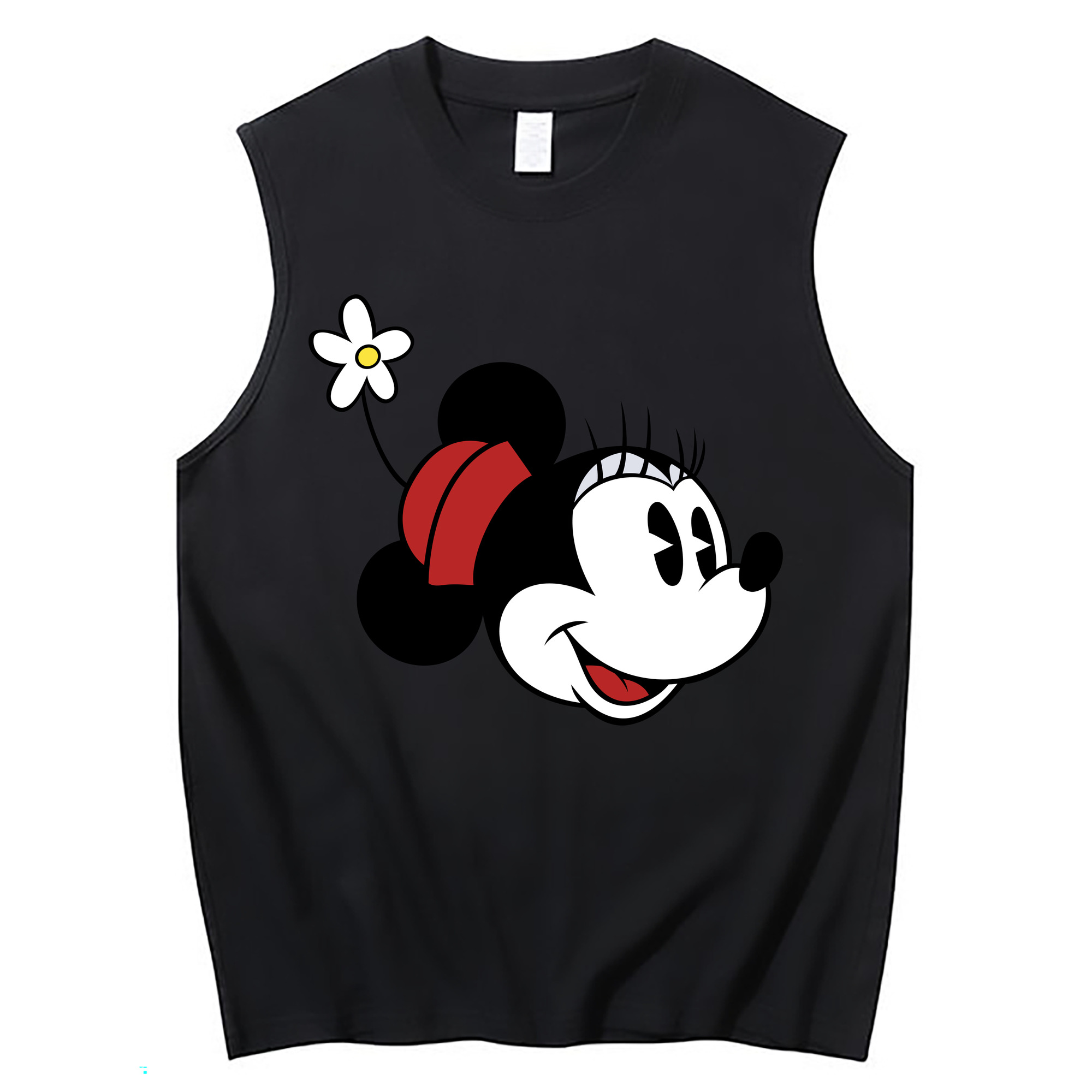 ミッキーマウス Mickey Mouse コットン100％タンクトップ（フロントプリント）