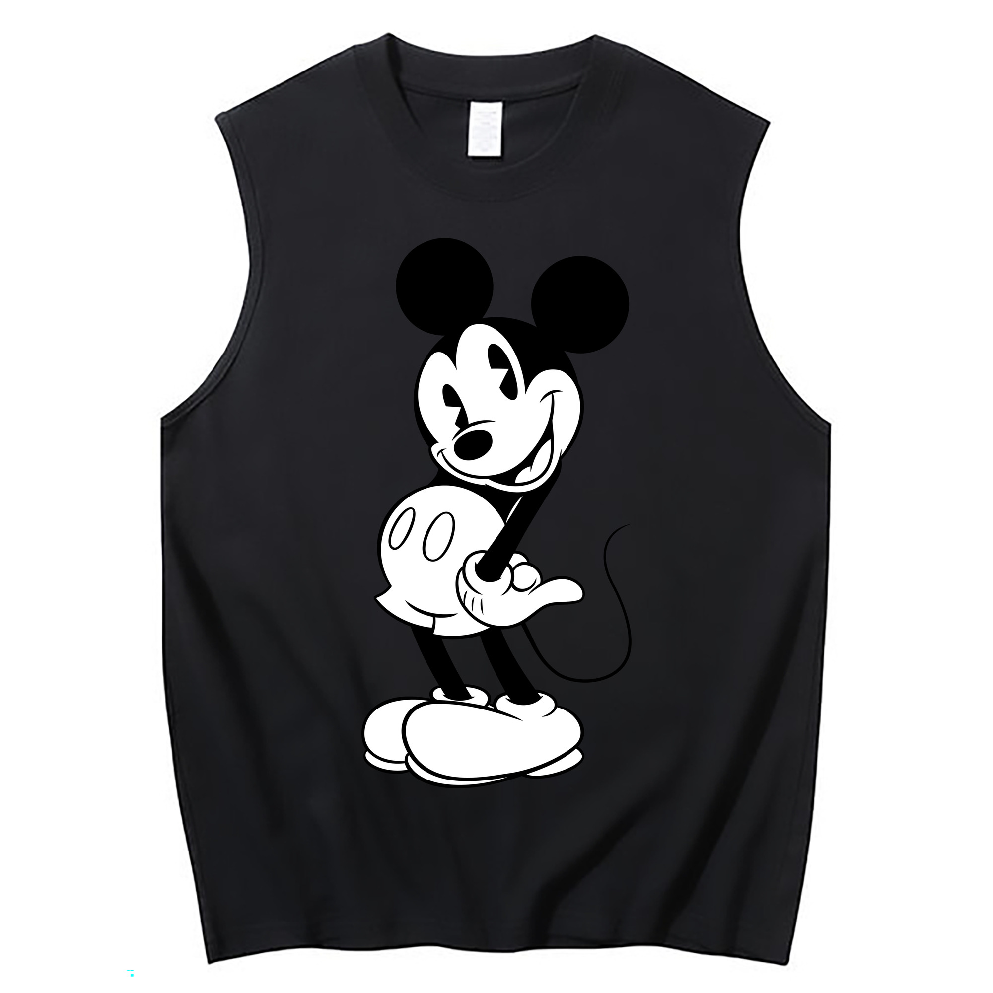 ミッキーマウス Mickey Mouse コットン100％タンクトップ（フロントプリント）