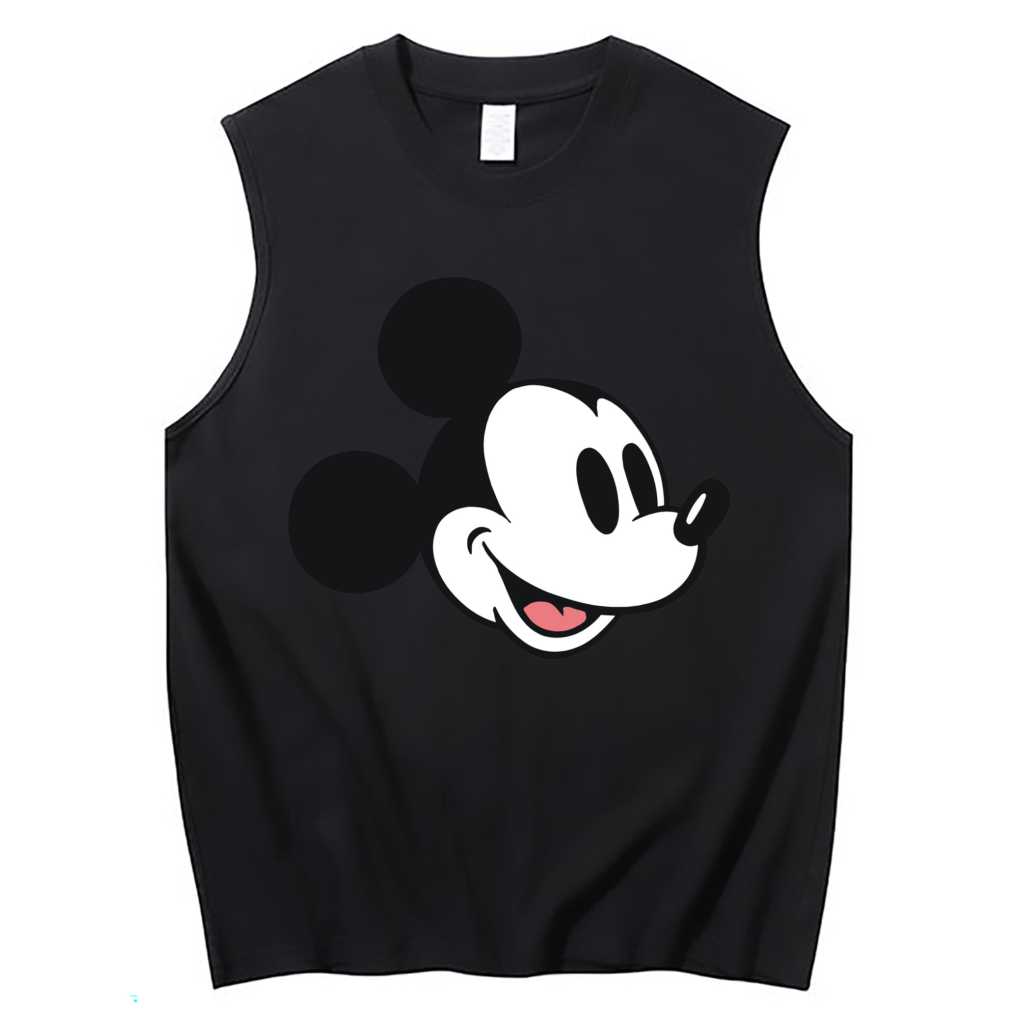 ミッキーマウス Mickey Mouse コットン100％タンクトップ（フロントプリント）
