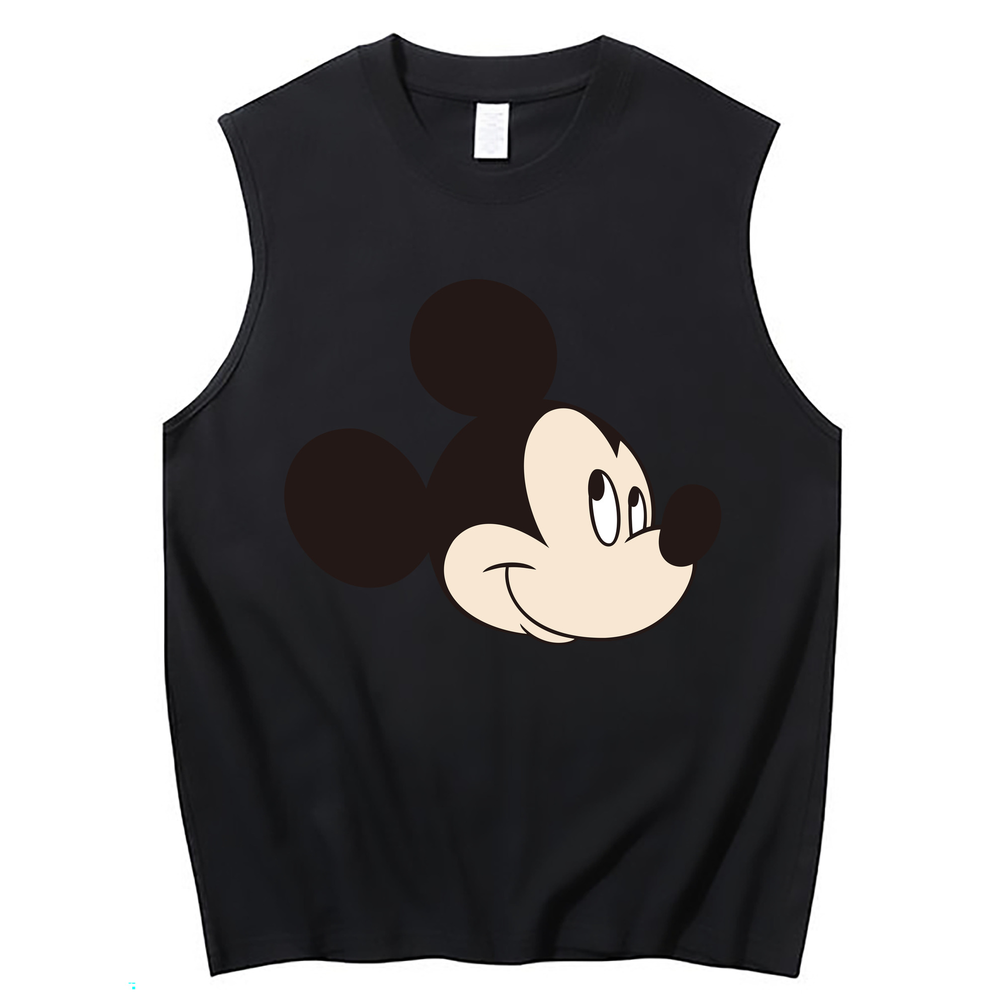 ミッキーマウス Mickey Mouse コットン100％タンクトップ（フロントプリント）
