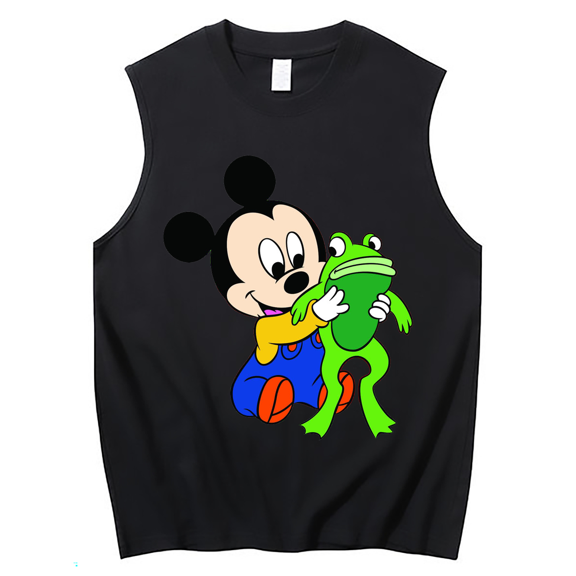 （画像用） ミッキーマウス Mickey Mouse コットン100％タンクトップ（フロントプリント）