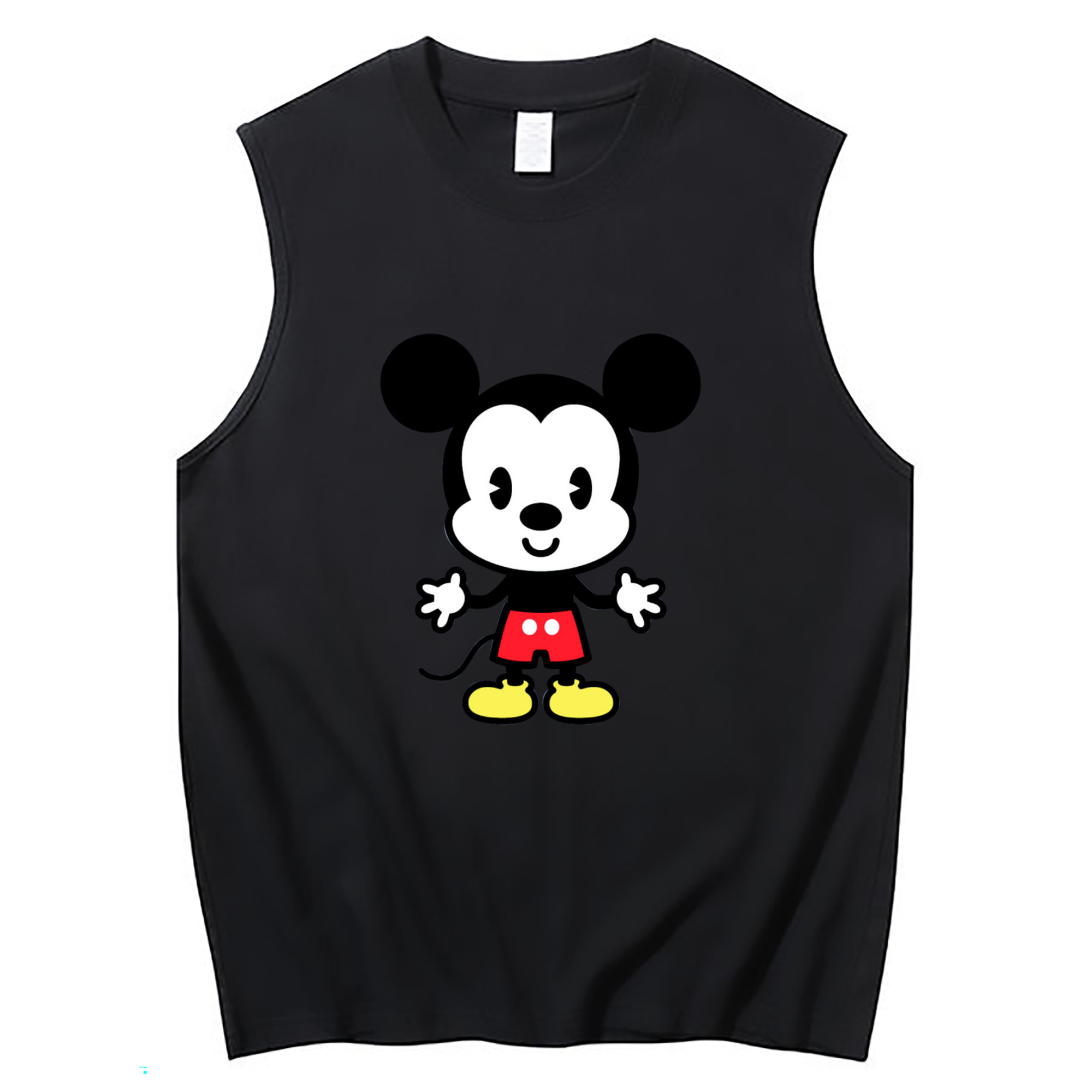 ミッキーマウス Mickey Mouse コットン100％タンクトップ（フロントプリント）