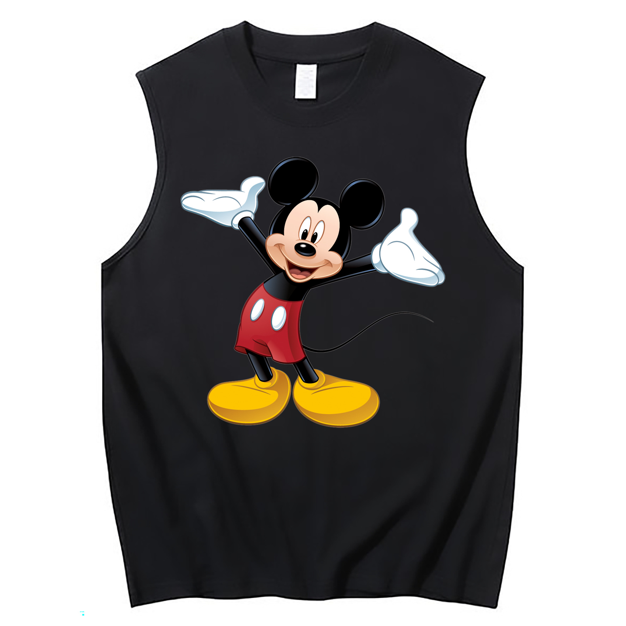 （画像用） ミッキーマウス Mickey Mouse コットン100％タンクトップ（フロントプリント）