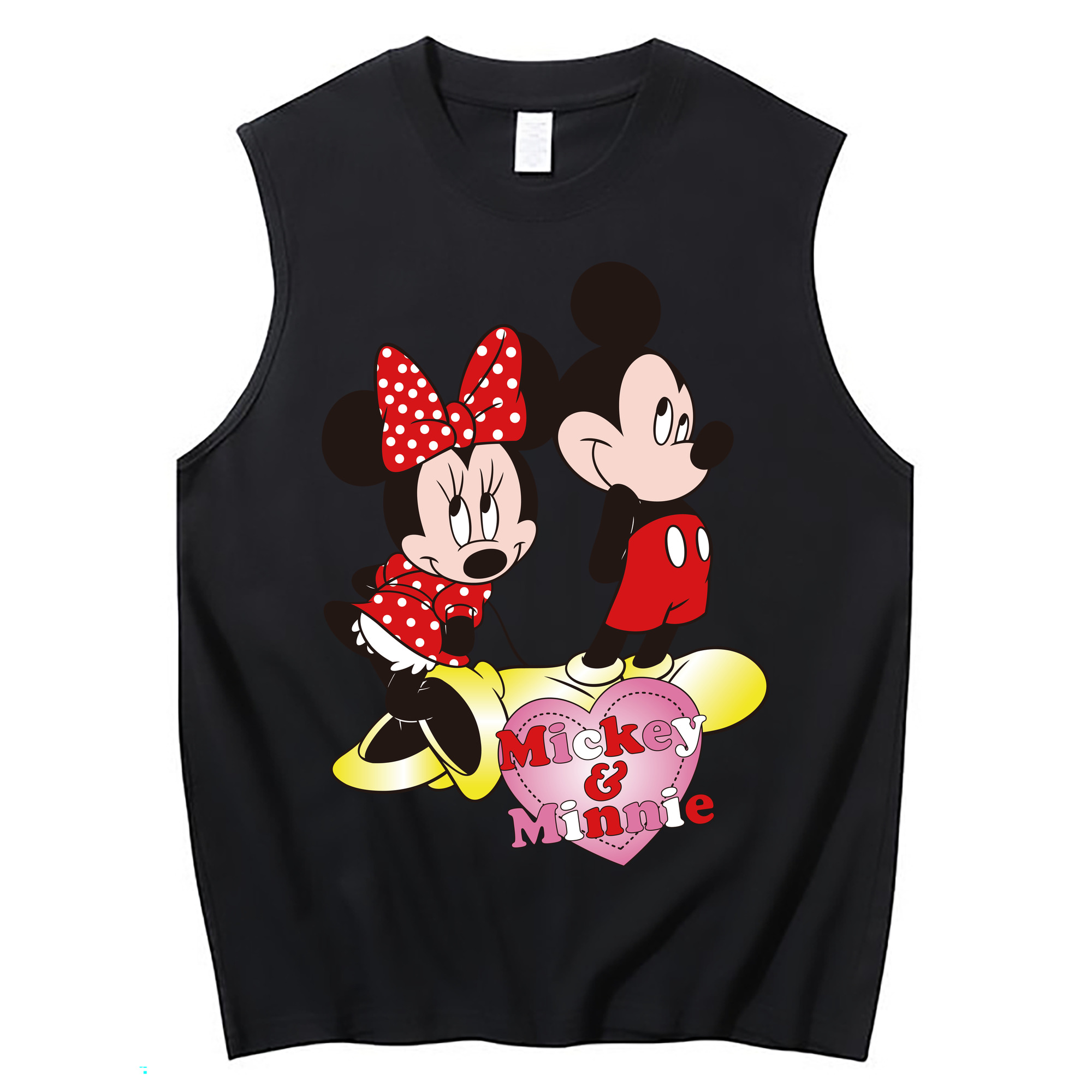 （画像用） ミッキーマウス Mickey Mouse コットン100％タンクトップ（フロントプリント）
