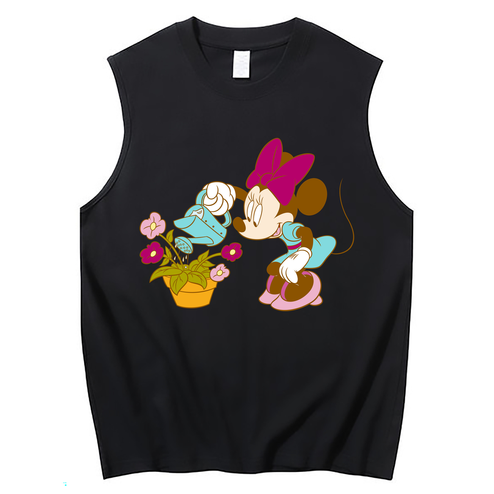 ミッキーマウス Mickey Mouse コットン100％タンクトップ（フロントプリント）