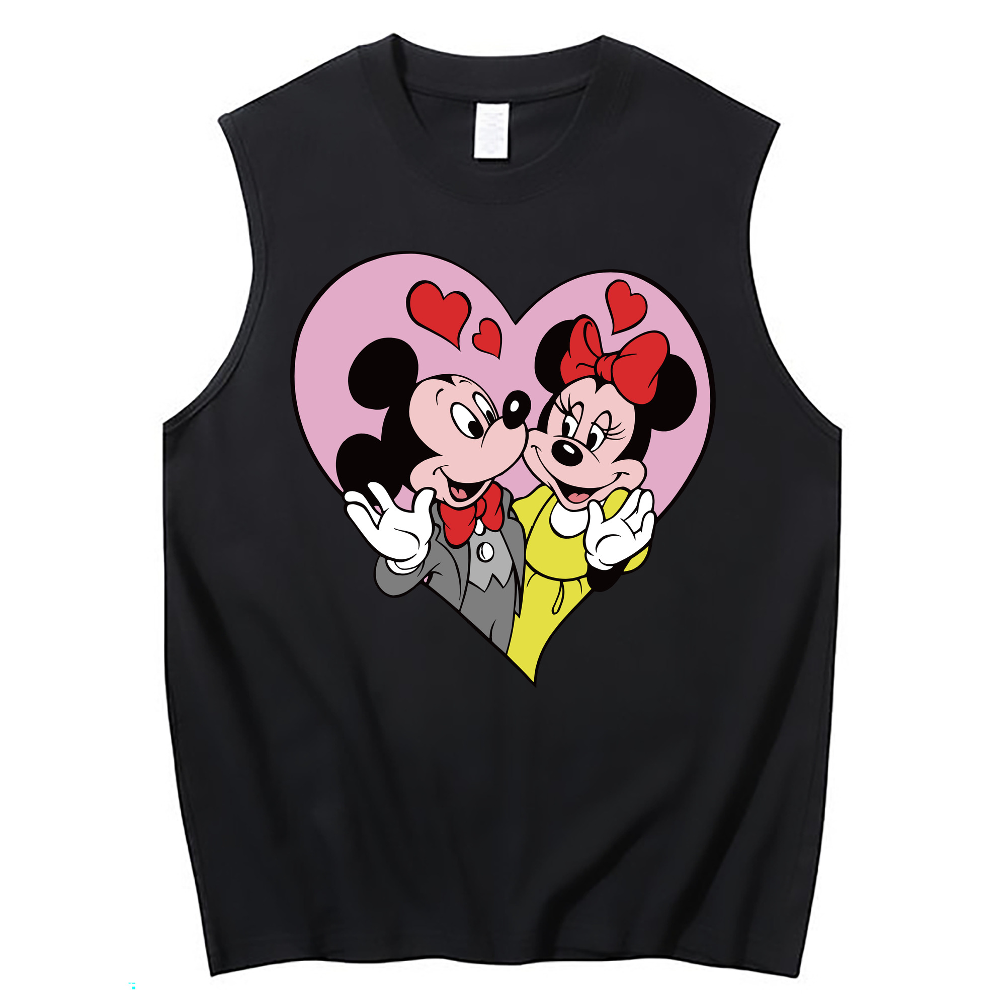 ミッキーマウス Mickey Mouse コットン100％タンクトップ（フロントプリント）