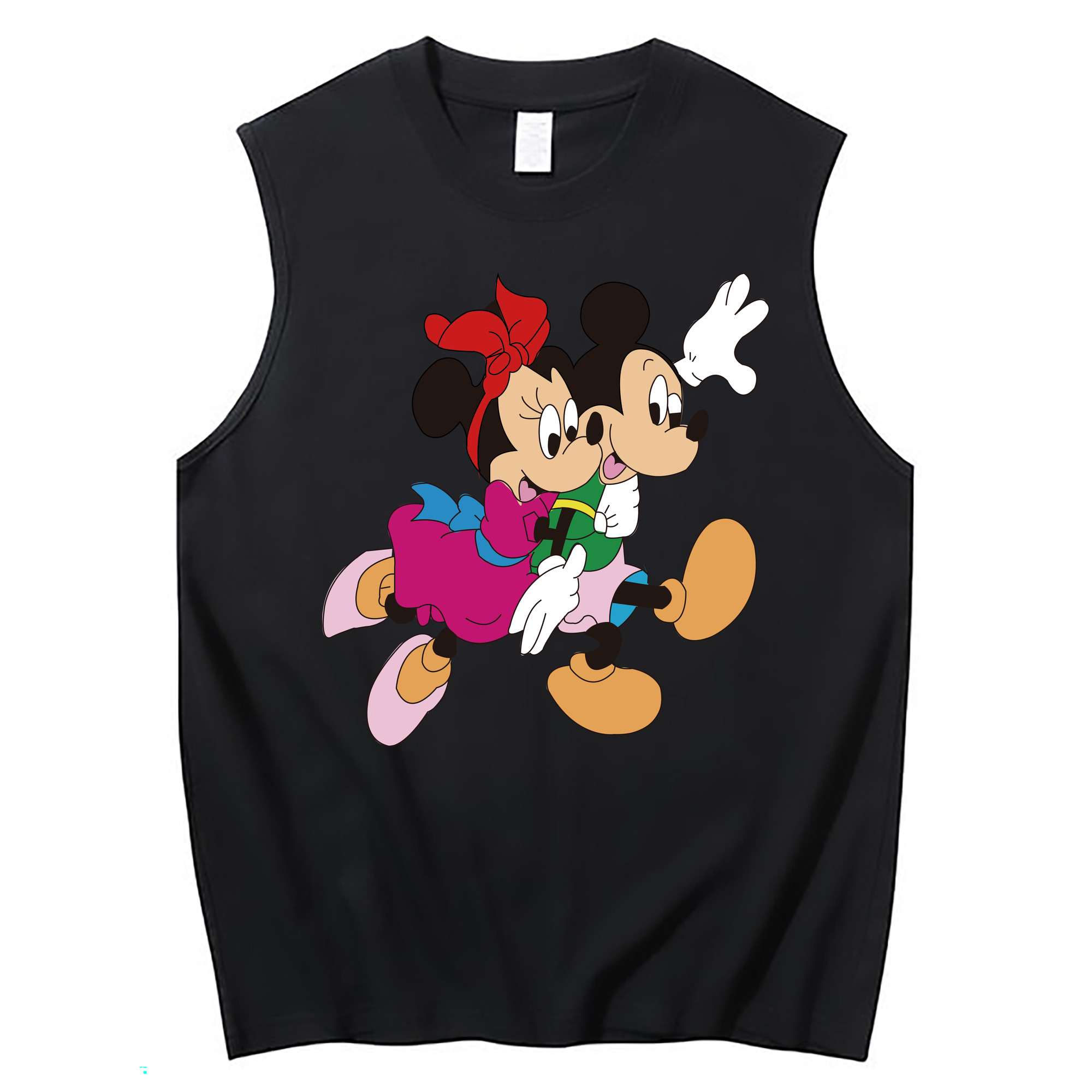 ミッキーマウス Mickey Mouse コットン100％タンクトップ（フロントプリント）