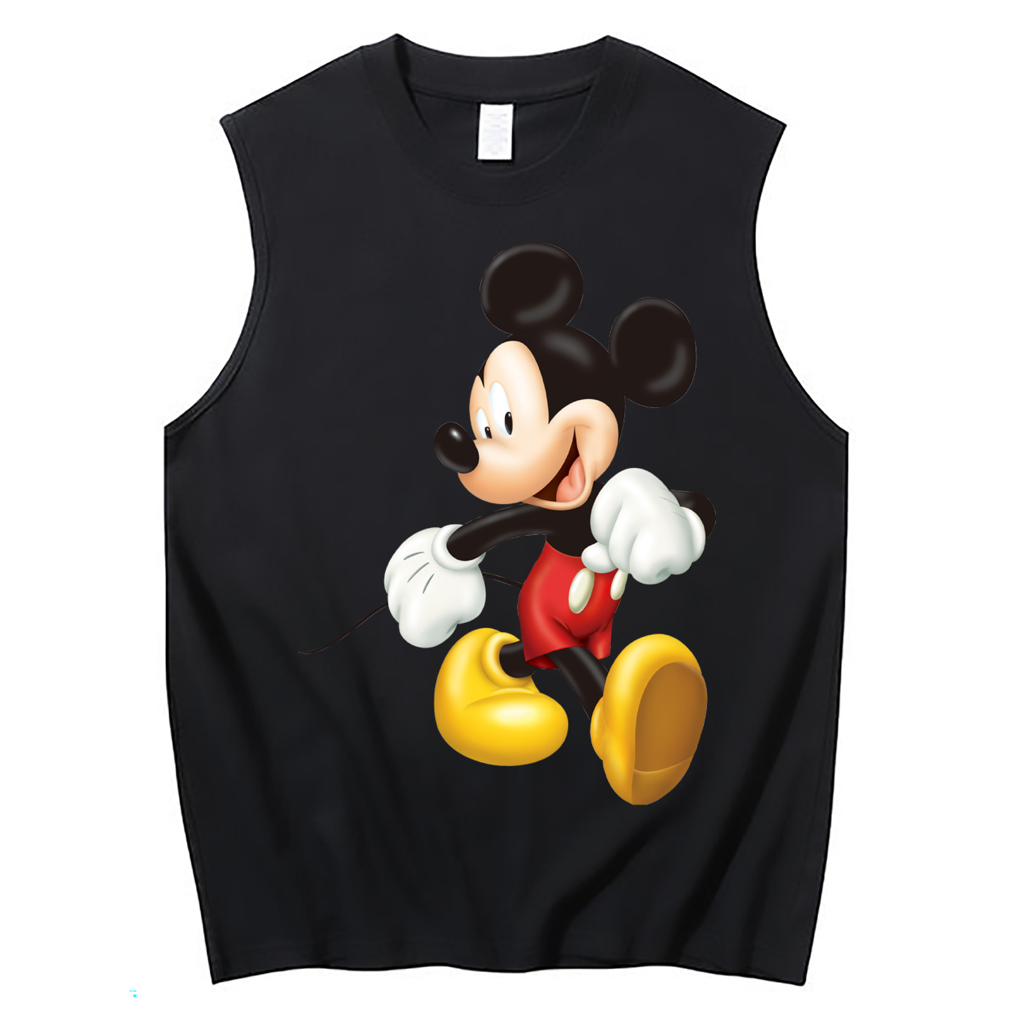 ミッキーマウス Mickey Mouse コットン100％タンクトップ（フロントプリント）