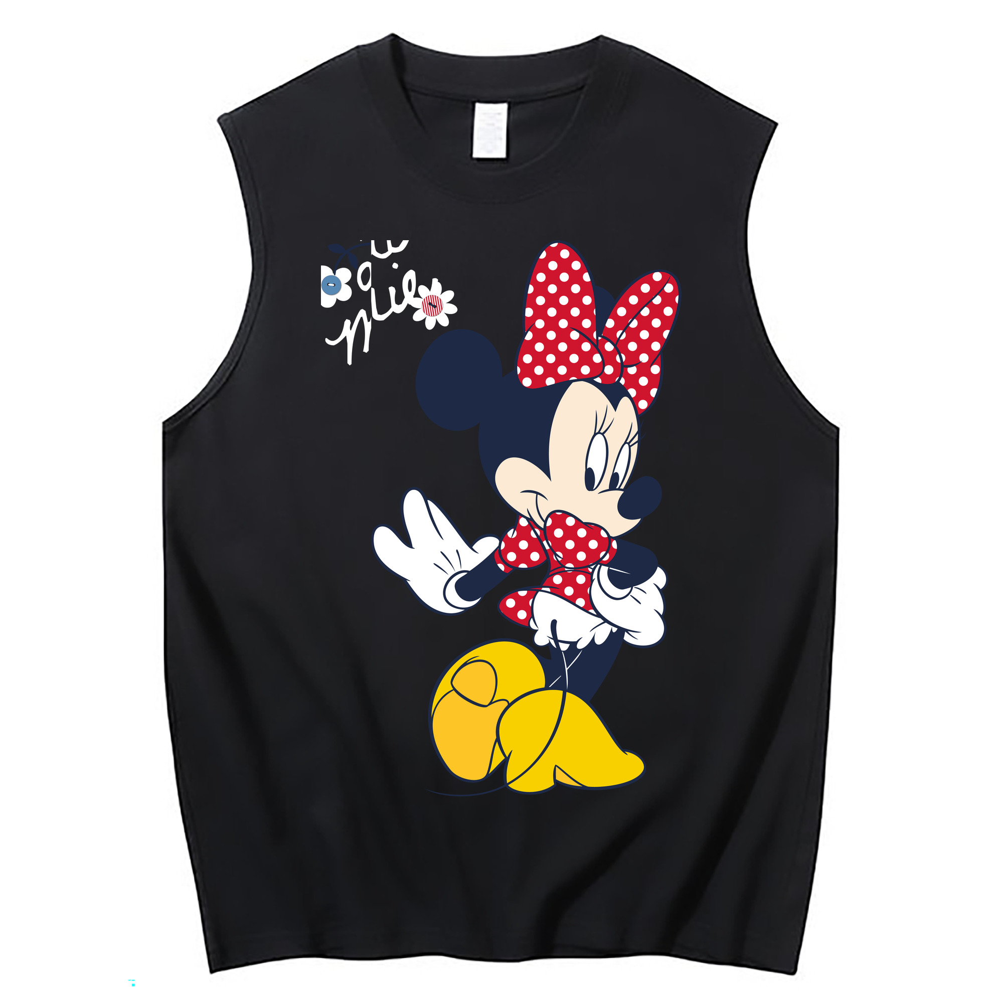 ミッキーマウス Mickey Mouse コットン100％タンクトップ（フロントプリント）