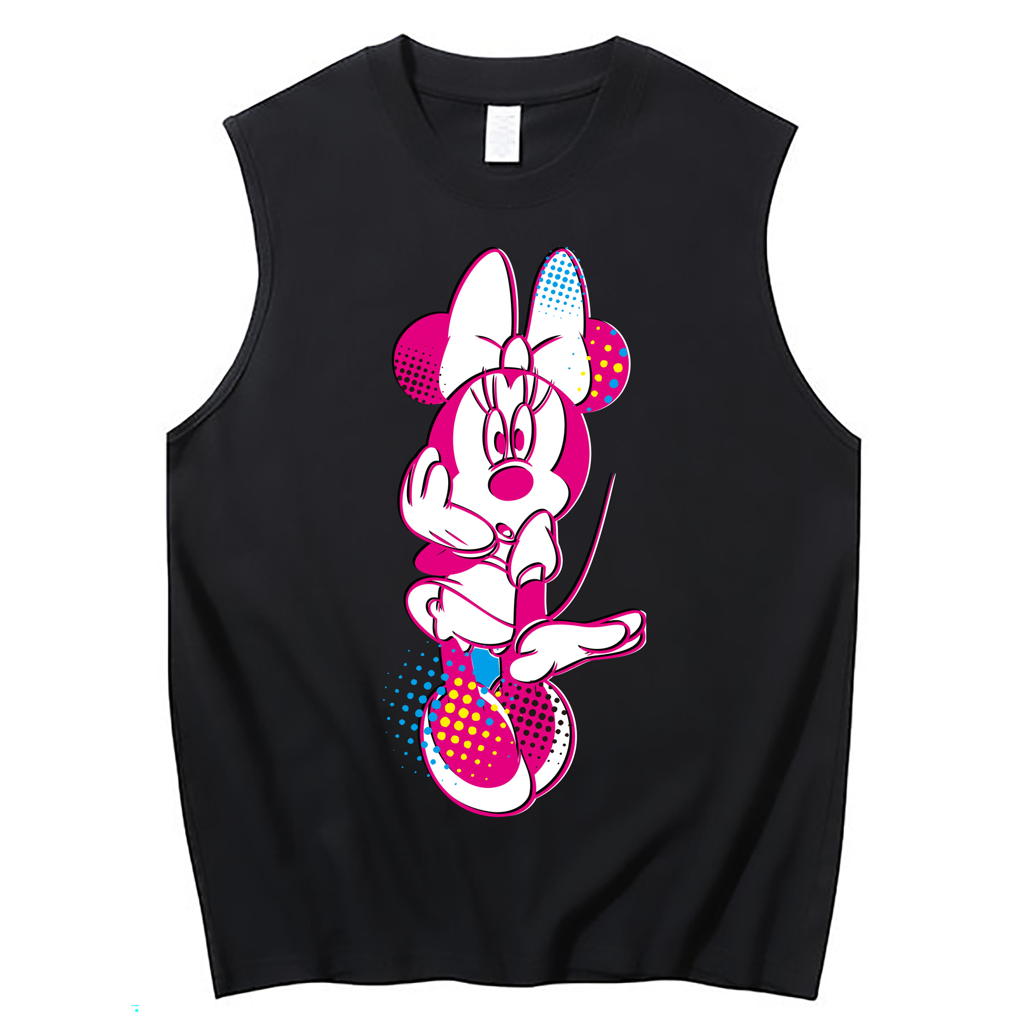 ミッキーマウス Mickey Mouse コットン100％タンクトップ（フロントプリント）