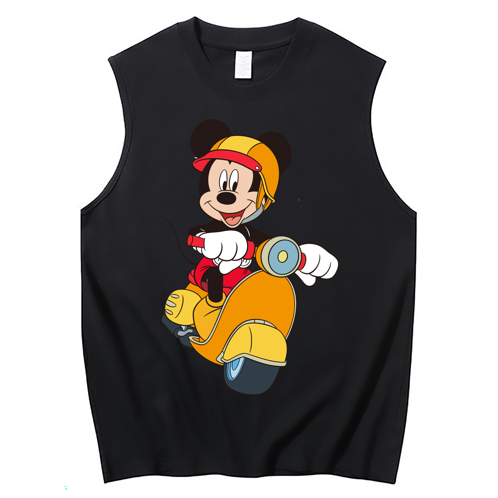 ミッキーマウス Mickey Mouse コットン100％タンクトップ（フロントプリント）