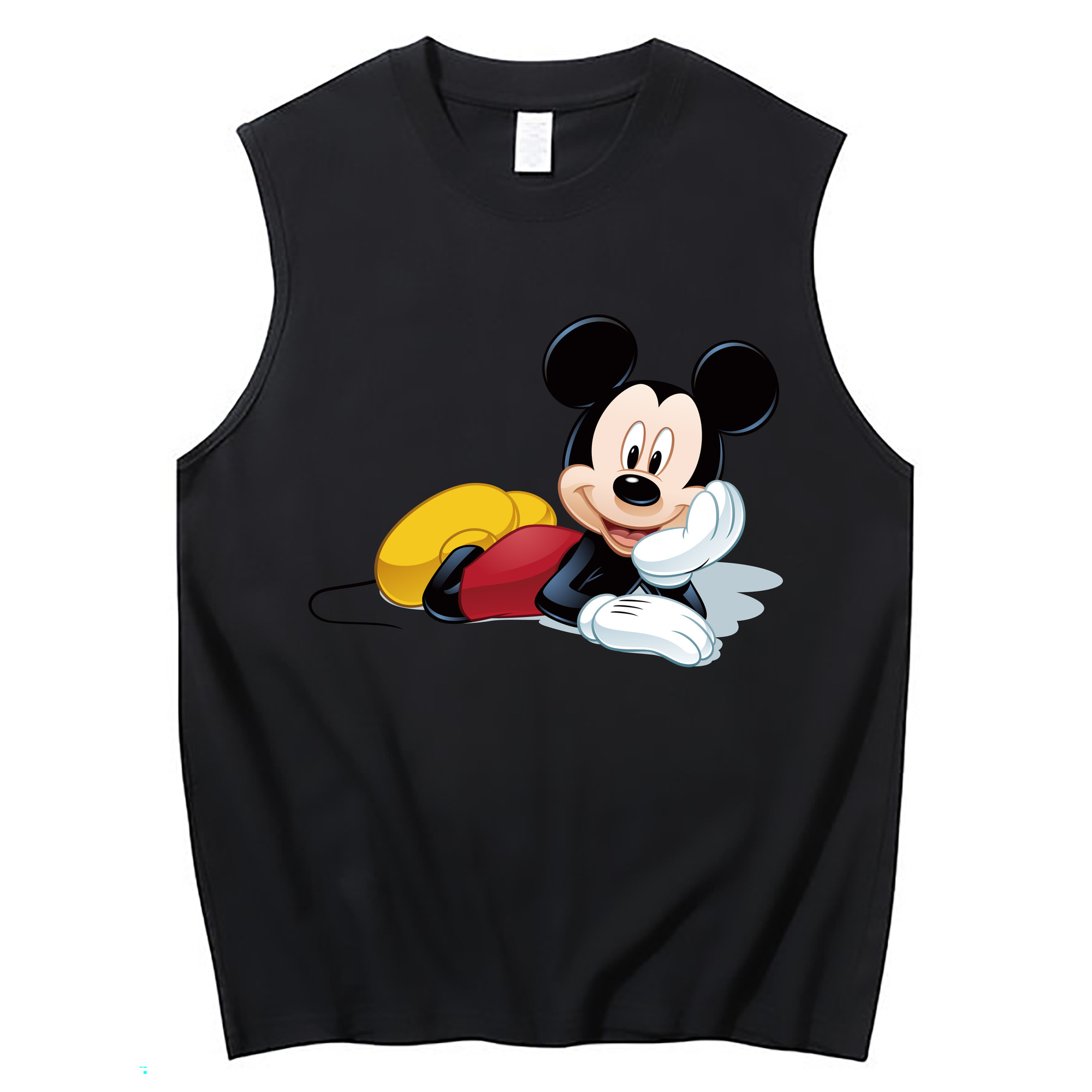 ミッキーマウス Mickey Mouse コットン100％タンクトップ（フロントプリント）