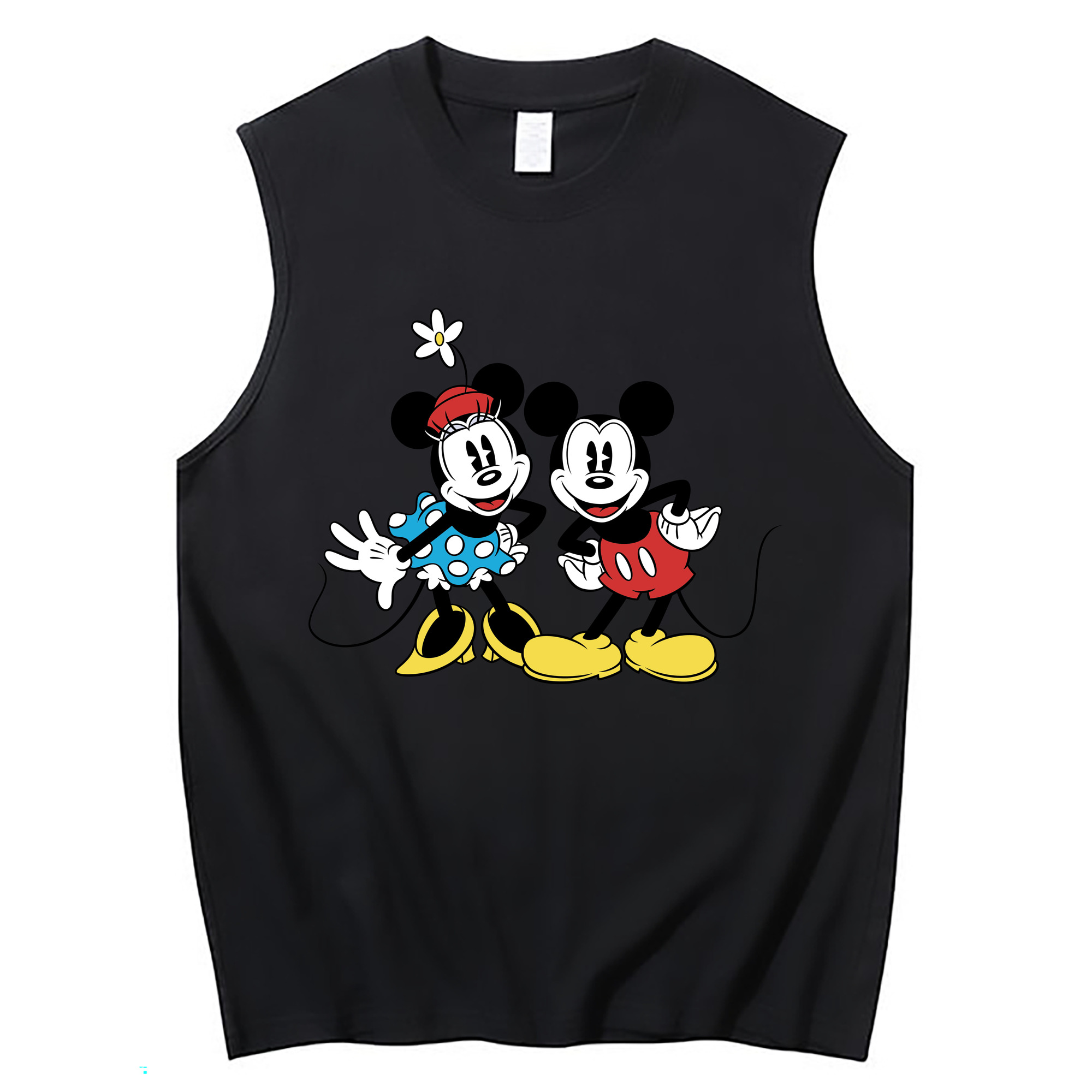 ミッキーマウス Mickey Mouse コットン100％タンクトップ（フロントプリント）