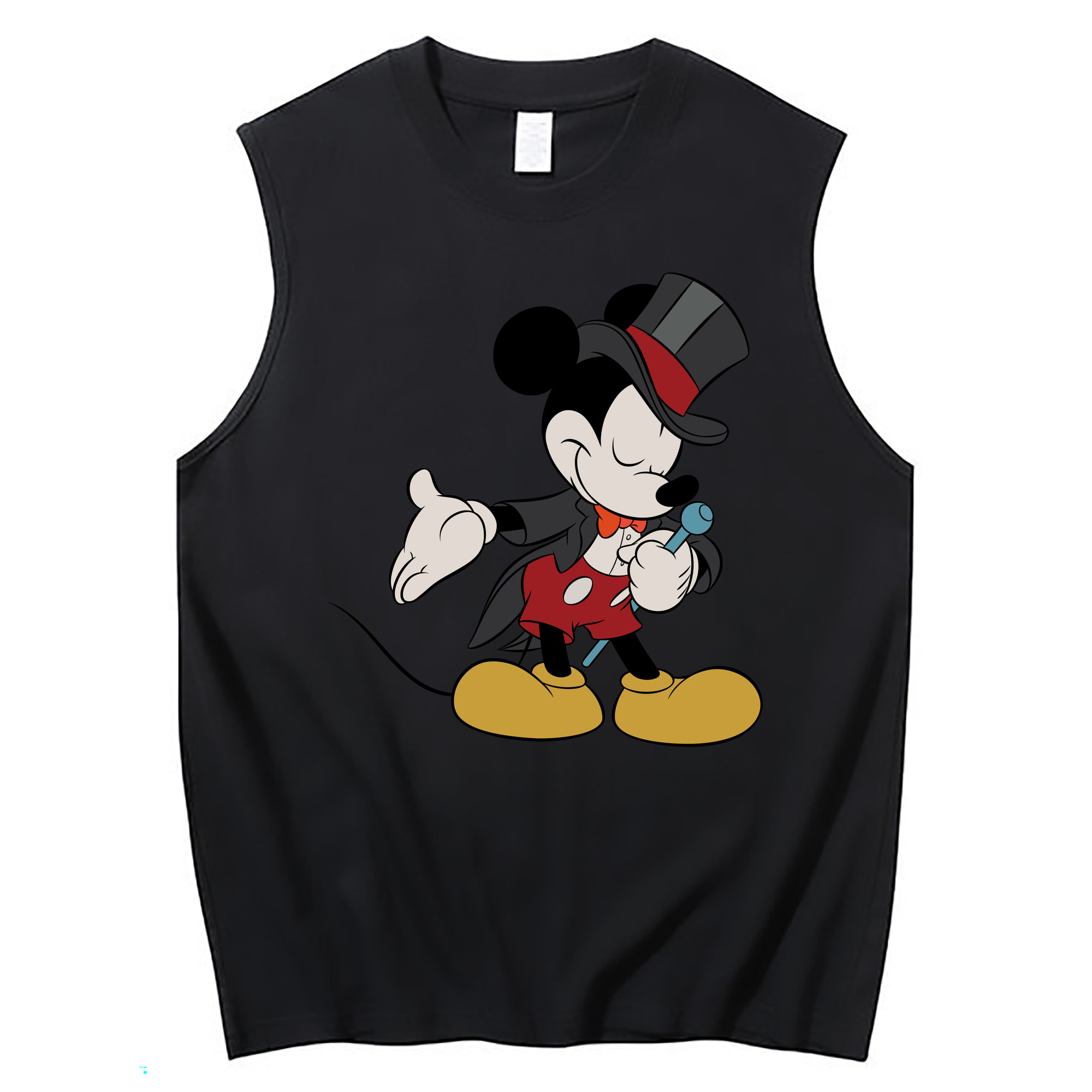 ミッキーマウス Mickey Mouse コットン100％タンクトップ（フロントプリント）