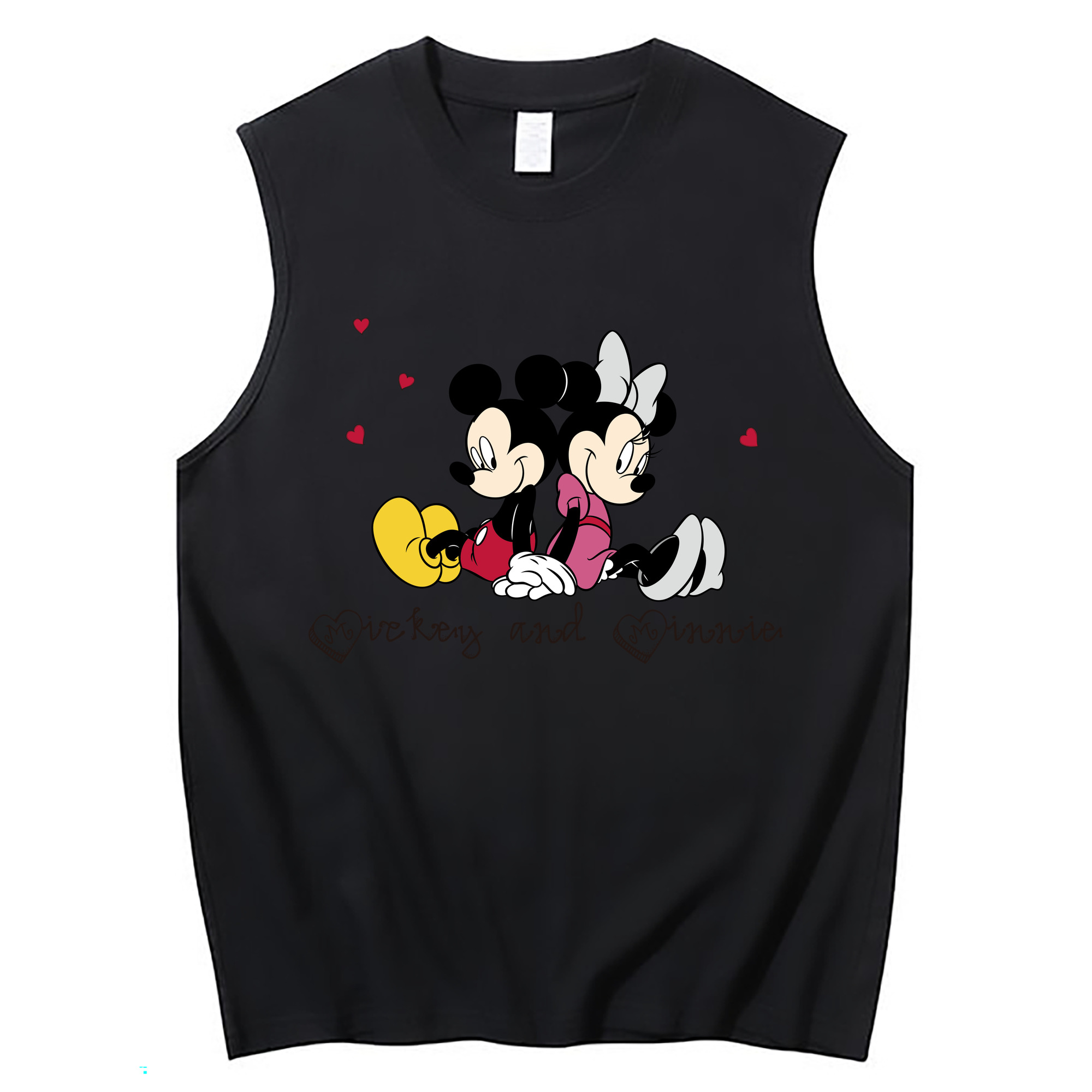ミッキーマウス Mickey Mouse コットン100％タンクトップ（フロントプリント）