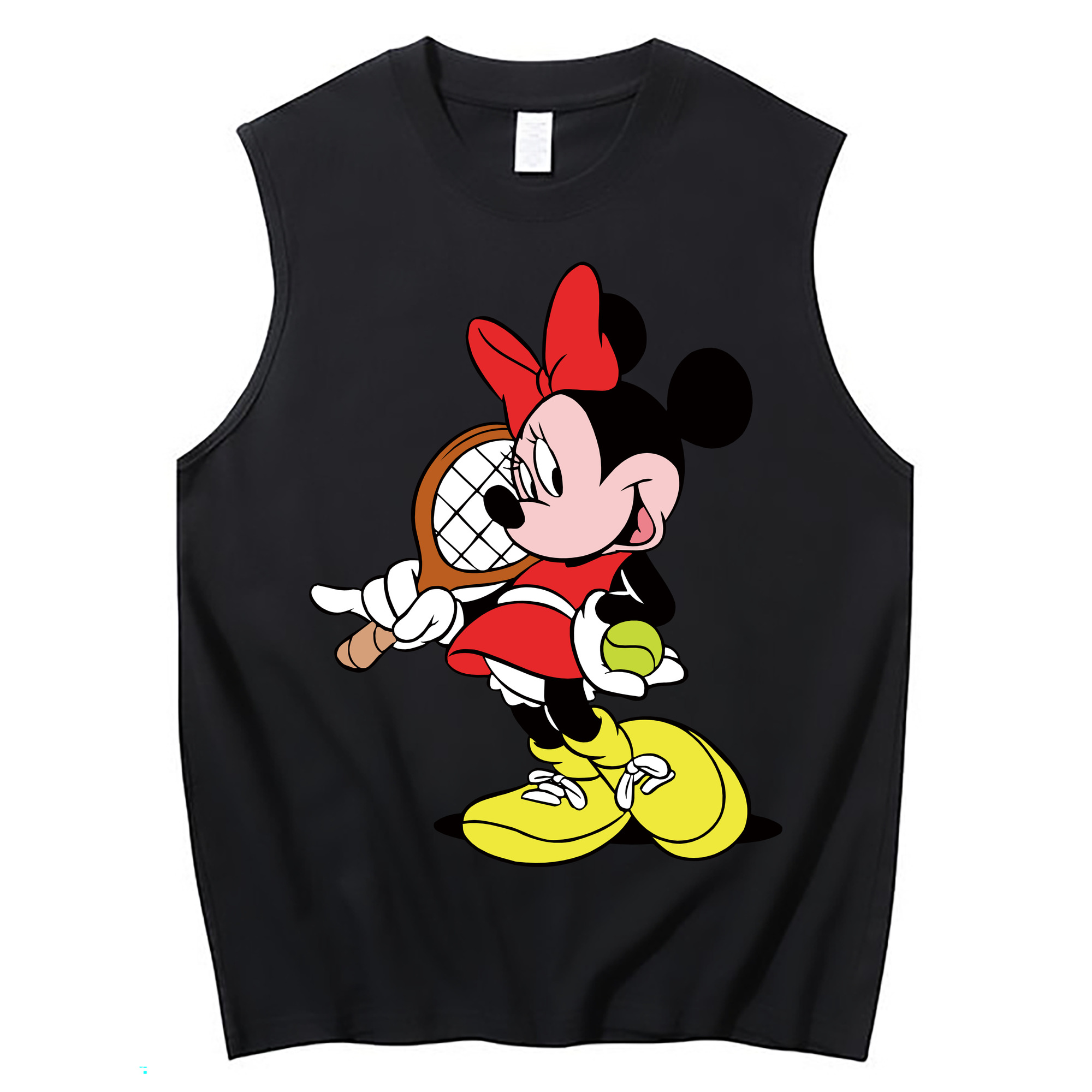 ミッキーマウス Mickey Mouse コットン100％タンクトップ（フロントプリント）