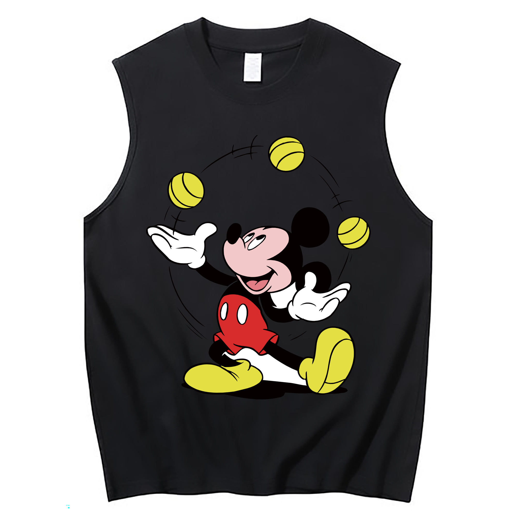 ミッキーマウス Mickey Mouse コットン100％タンクトップ（フロントプリント）