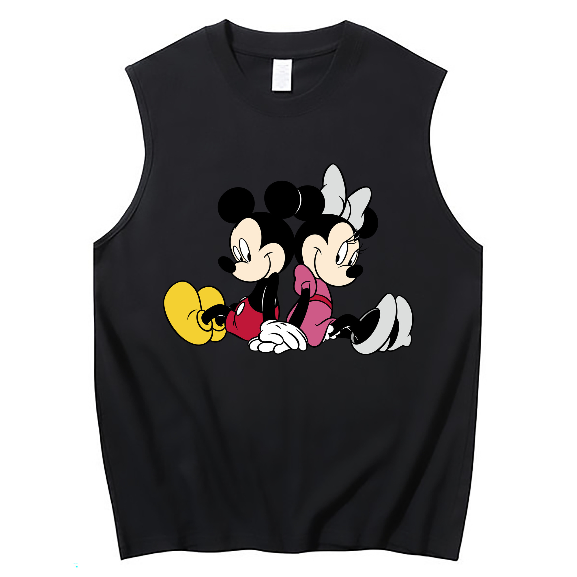 ミッキーマウス Mickey Mouse コットン100％タンクトップ（フロントプリント）