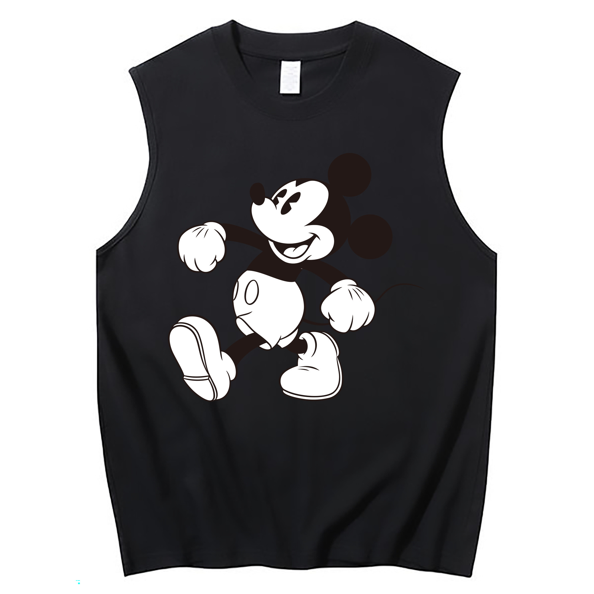 ミッキーマウス Mickey Mouse コットン100％タンクトップ（フロントプリント）