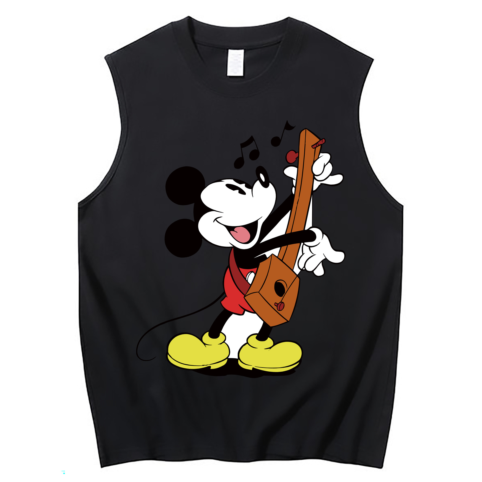 ミッキーマウス Mickey Mouse コットン100％タンクトップ（フロントプリント）
