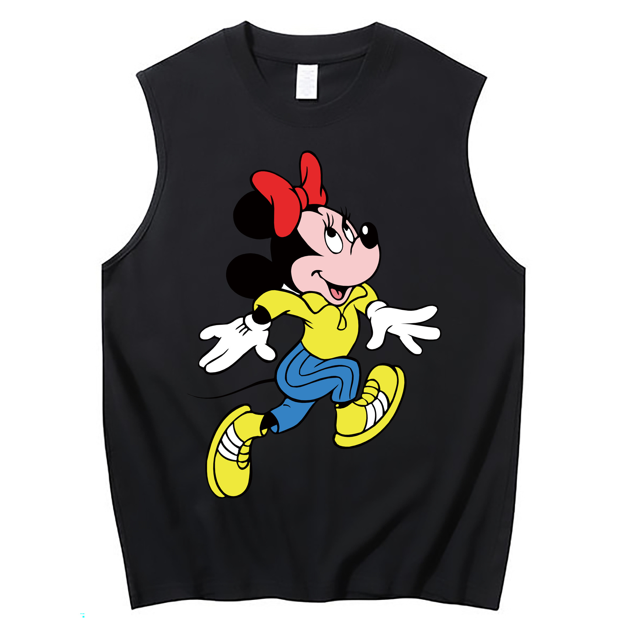 ミッキーマウス Mickey Mouse コットン100％タンクトップ（フロントプリント）