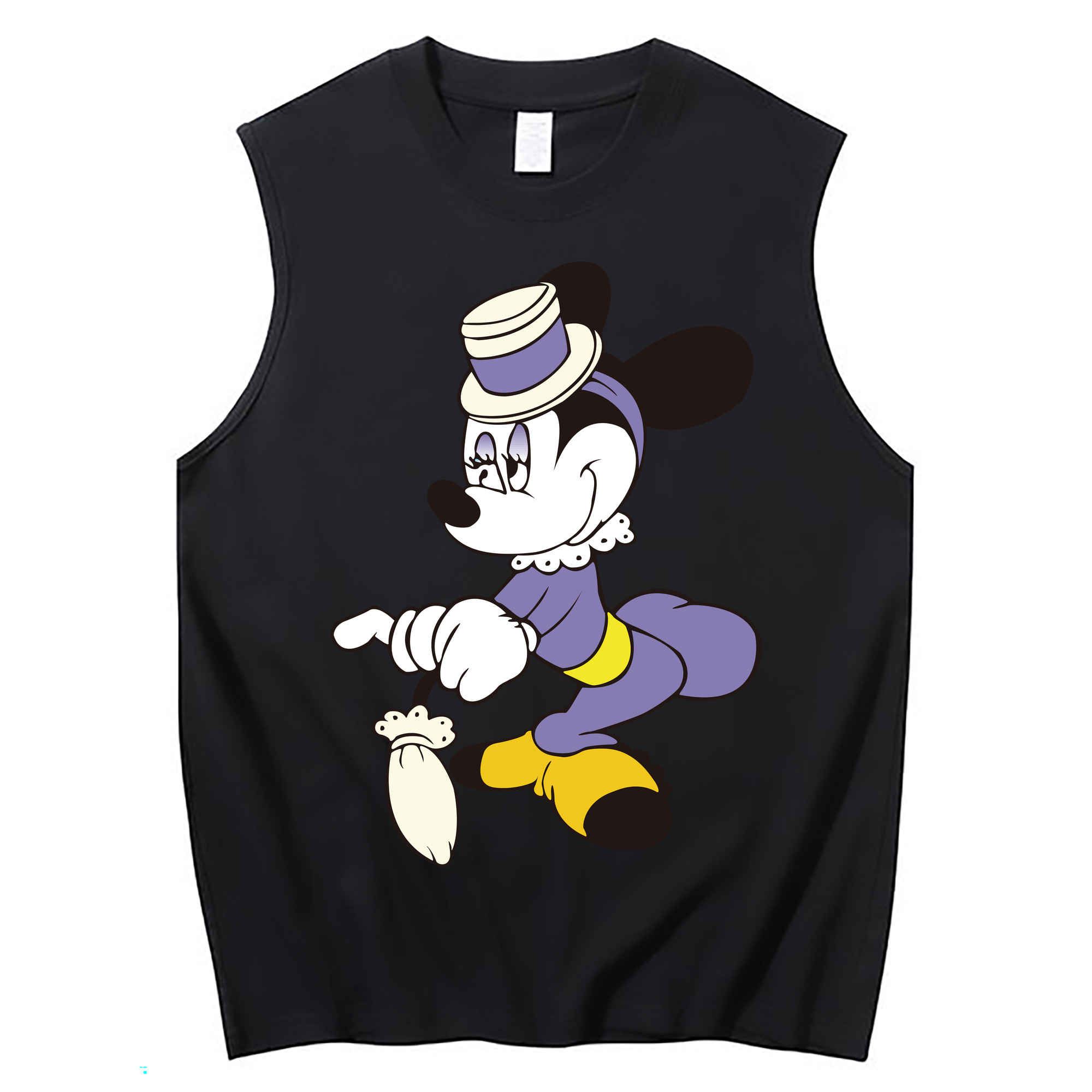 ミッキーマウス Mickey Mouse コットン100％タンクトップ（フロントプリント）