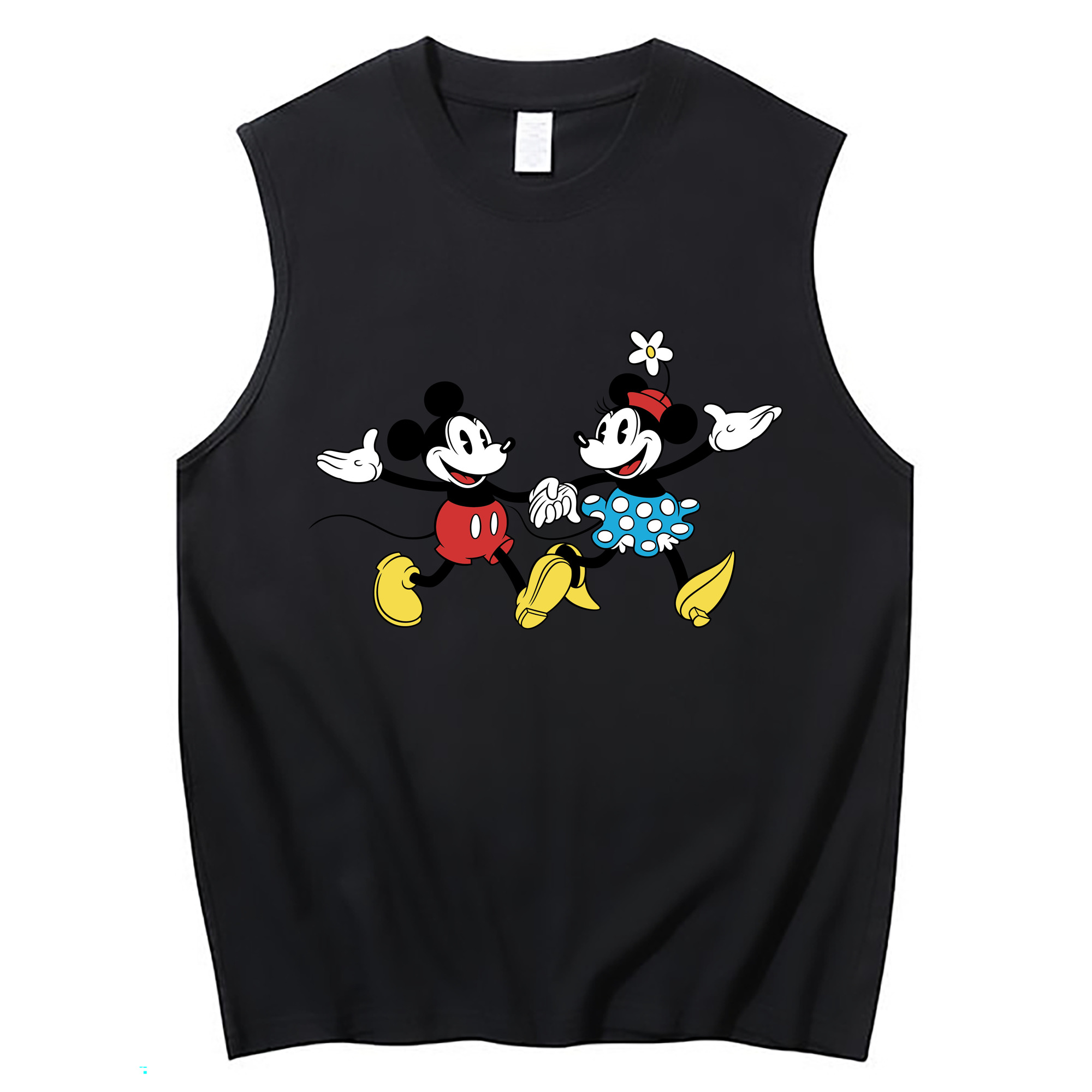 ミッキーマウス Mickey Mouse コットン100％タンクトップ（フロントプリント）