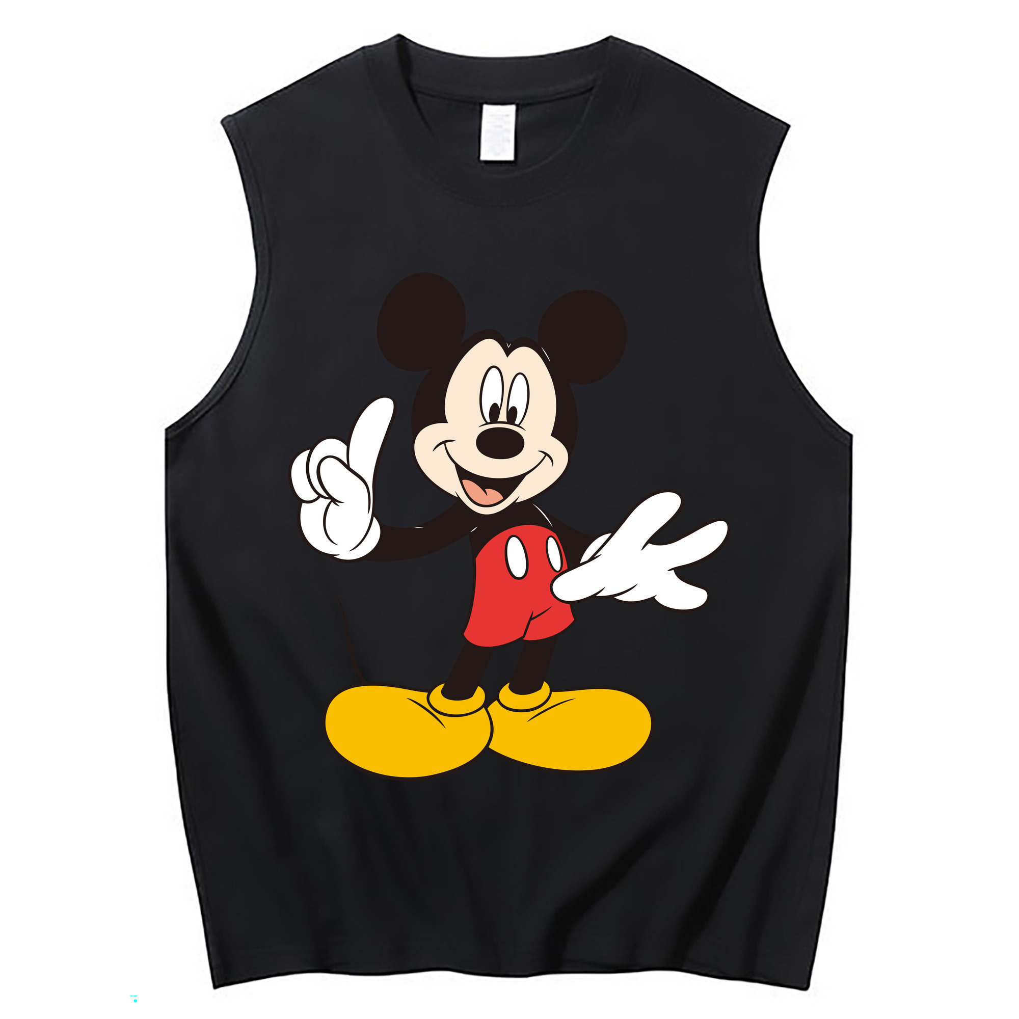 ミッキーマウス Mickey Mouse コットン100％タンクトップ（フロントプリント）