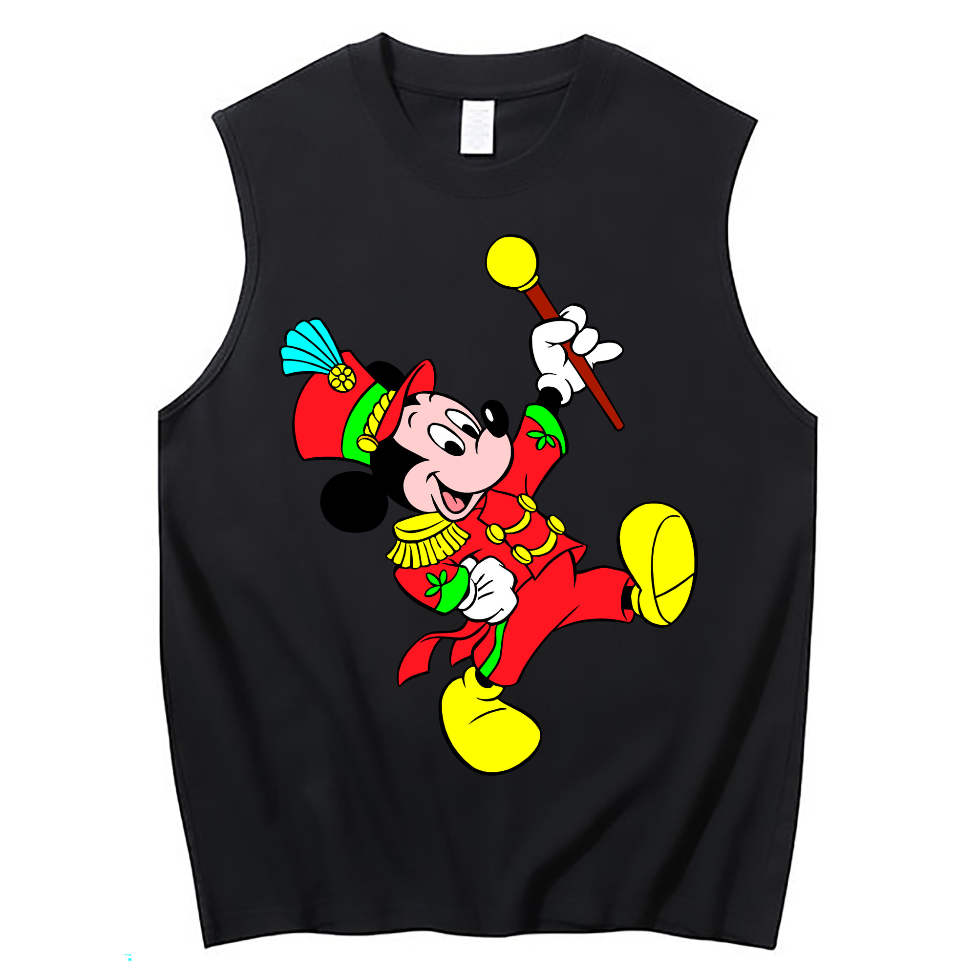 ミッキーマウス Mickey Mouse コットン100％タンクトップ（フロントプリント）