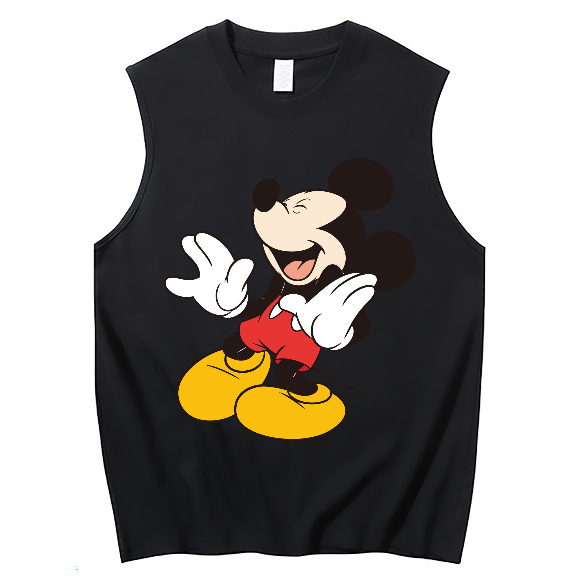 ミッキーマウス Mickey Mouse コットン100％タンクトップ（フロントプリント）