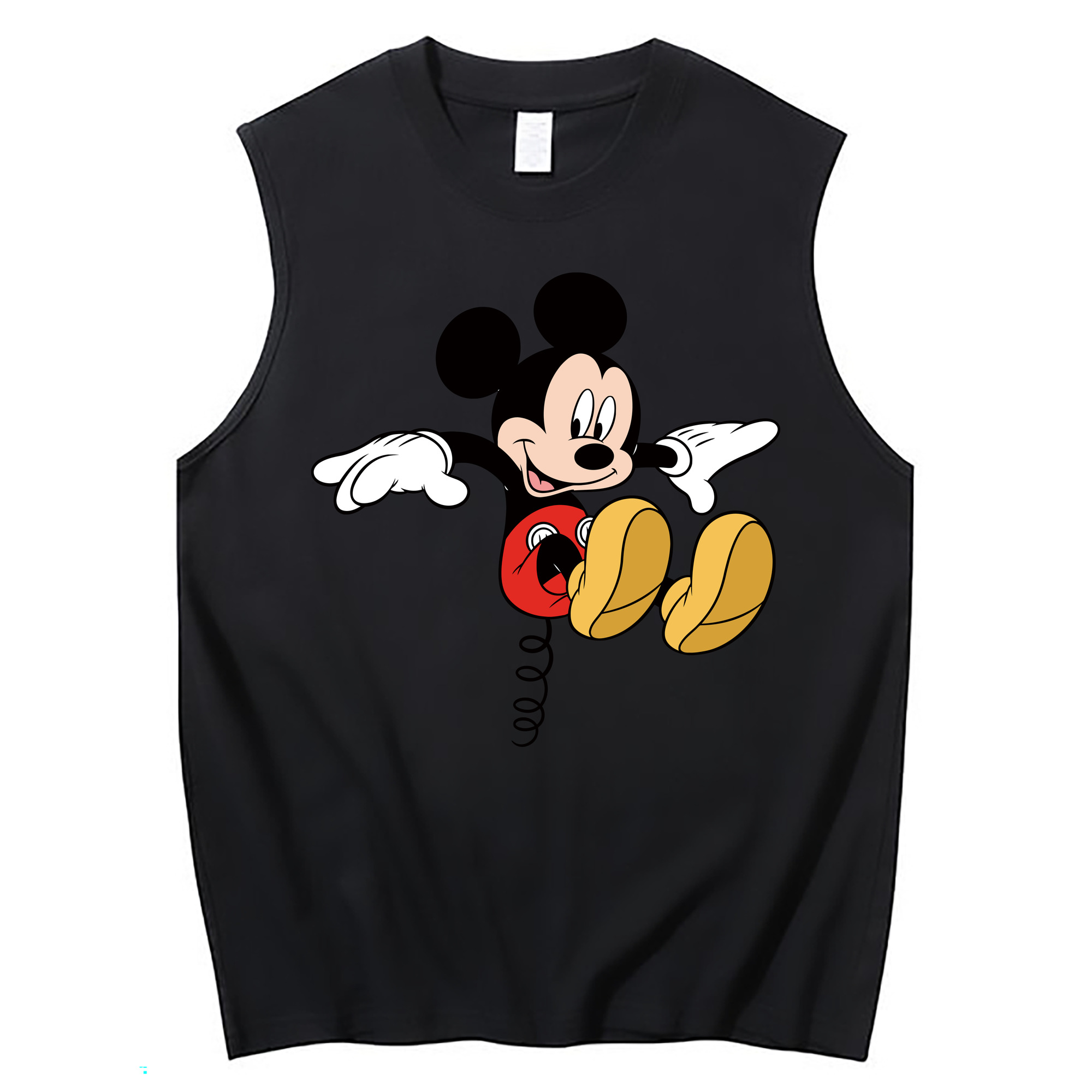 ミッキーマウス Mickey Mouse コットン100％タンクトップ（フロントプリント）