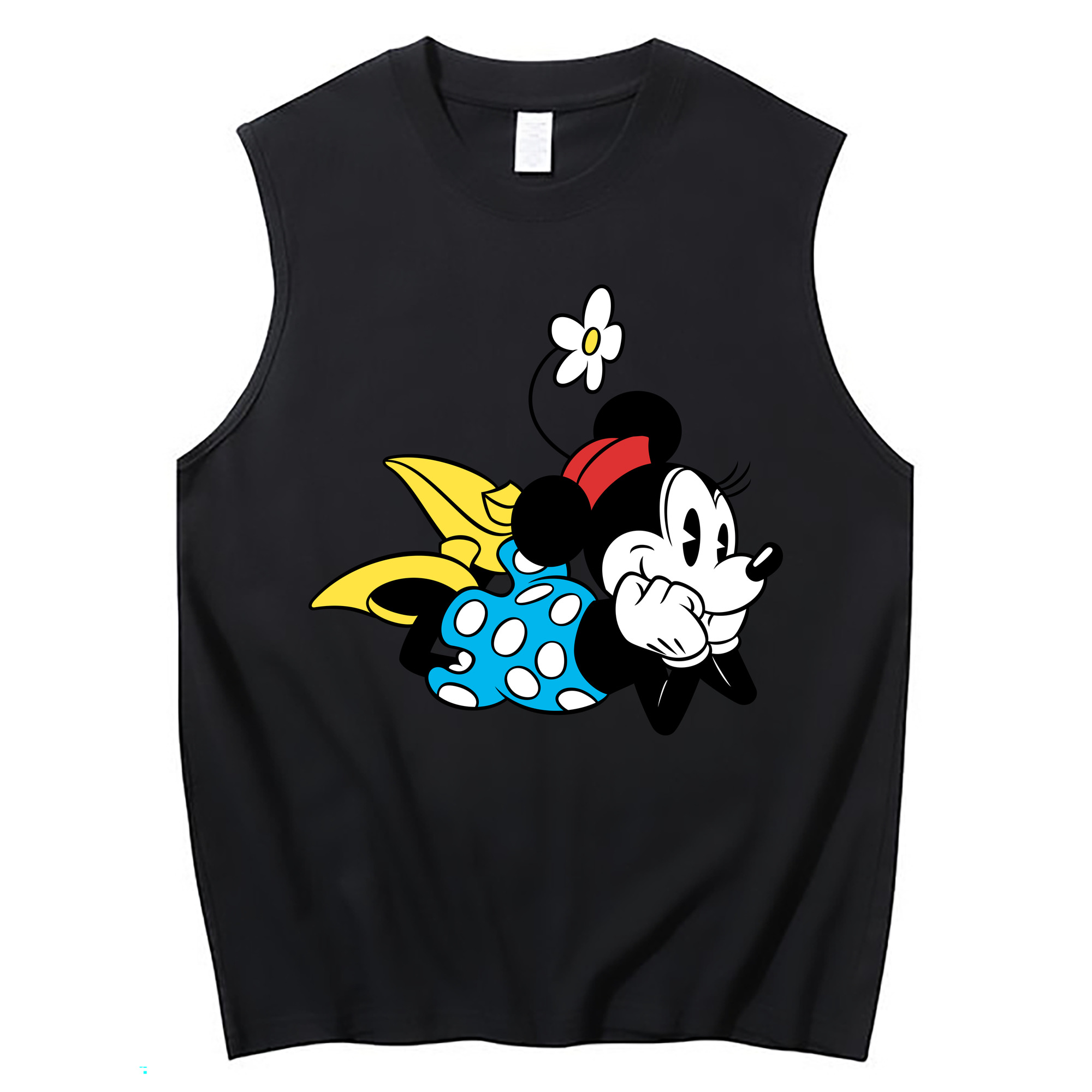 ミッキーマウス Mickey Mouse コットン100％タンクトップ（フロントプリント）