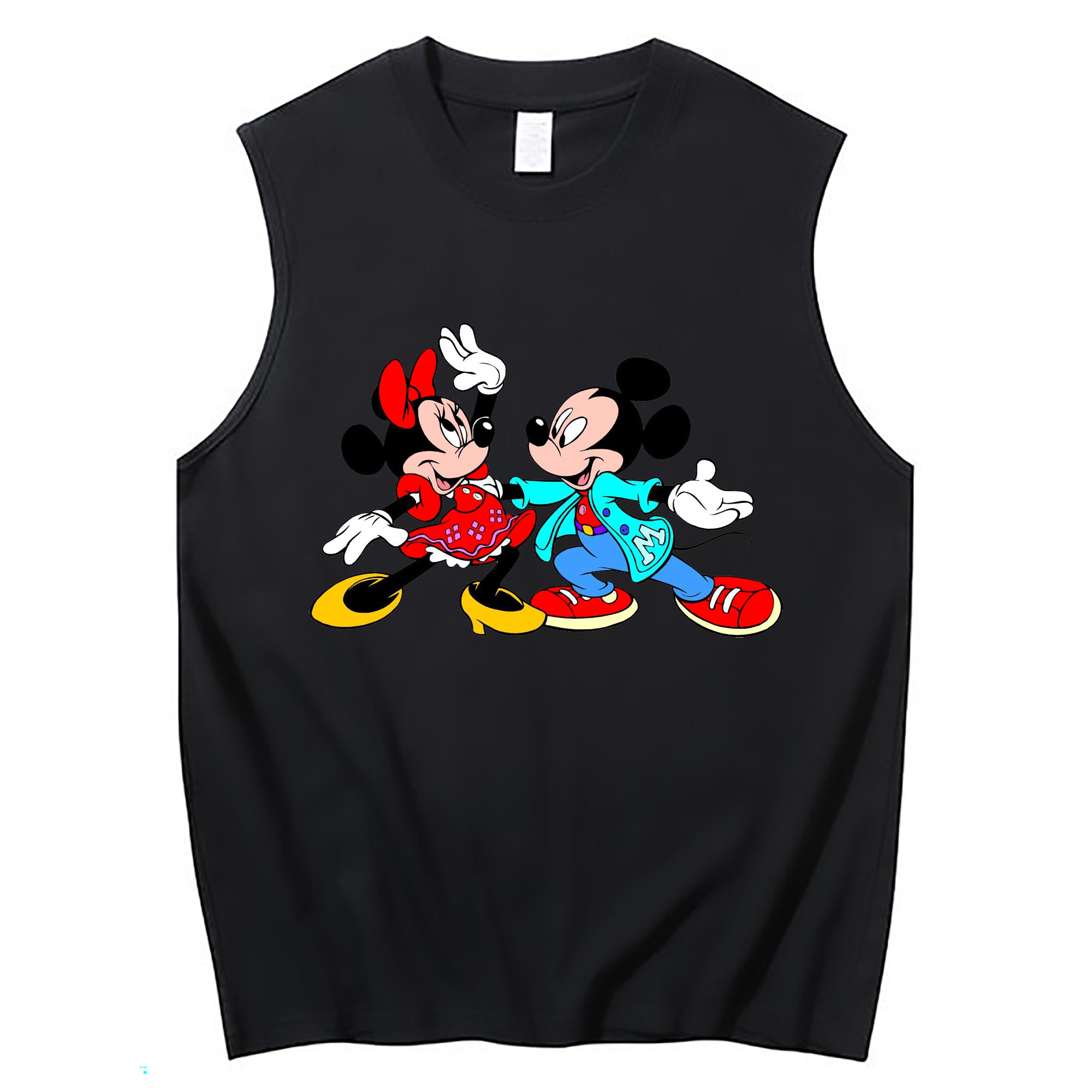 ミッキーマウス Mickey Mouse コットン100％タンクトップ（フロントプリント）