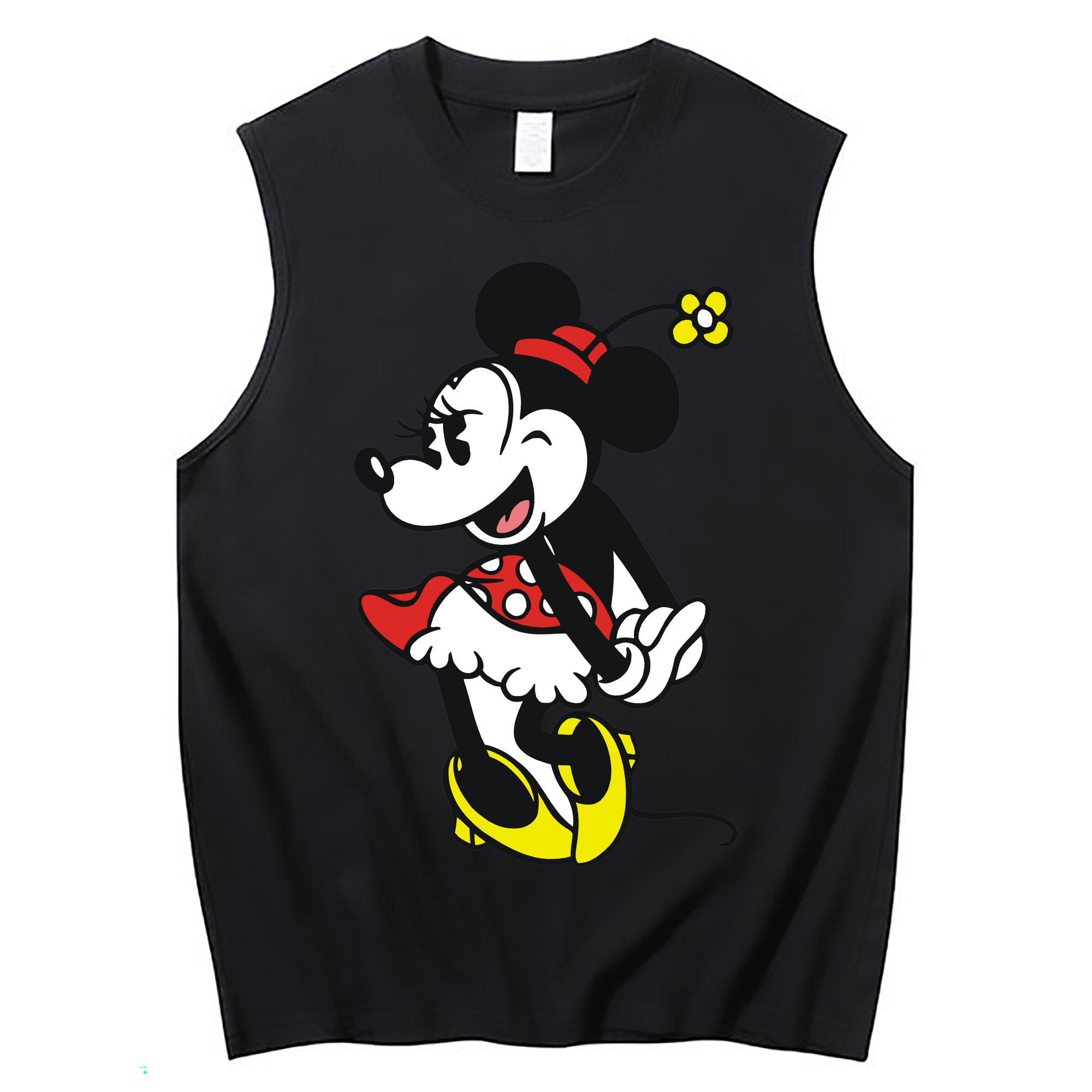 ミッキーマウス Mickey Mouse コットン100％タンクトップ（フロントプリント）