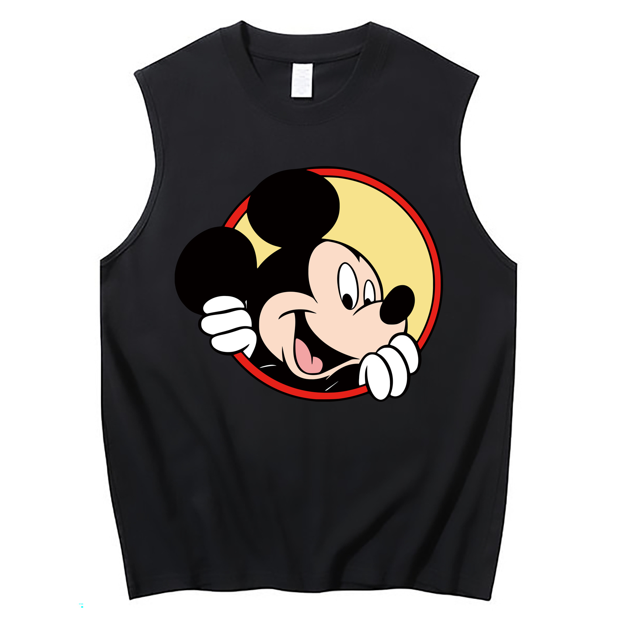 ミッキーマウス Mickey Mouse コットン100％タンクトップ（フロントプリント）
