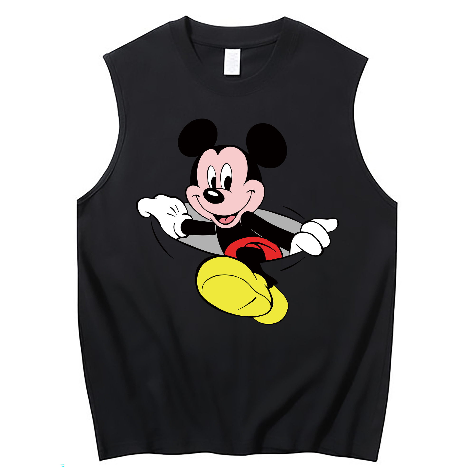 ミッキーマウス Mickey Mouse コットン100％タンクトップ（フロントプリント）