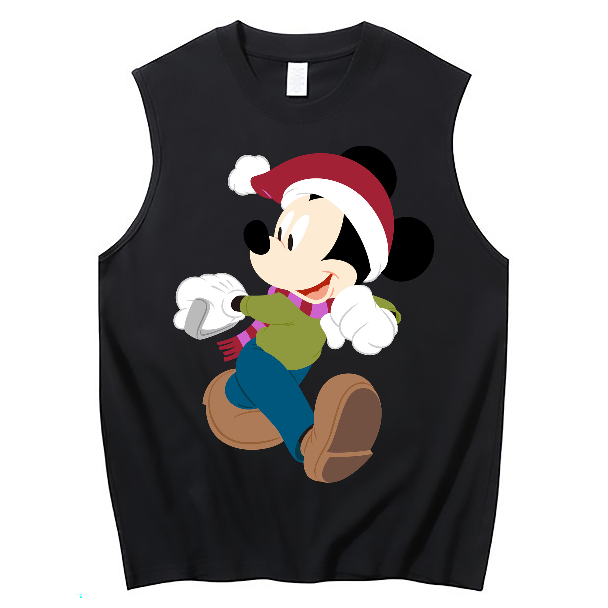 ミッキーマウス Mickey Mouse コットン100％タンクトップ（フロントプリント）